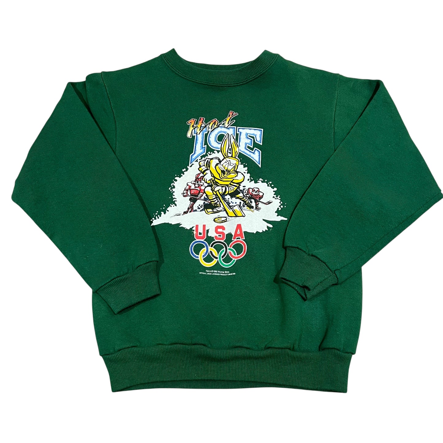 (Kids M) 95 Olympics USA Hockey Sweater Looney Tunes