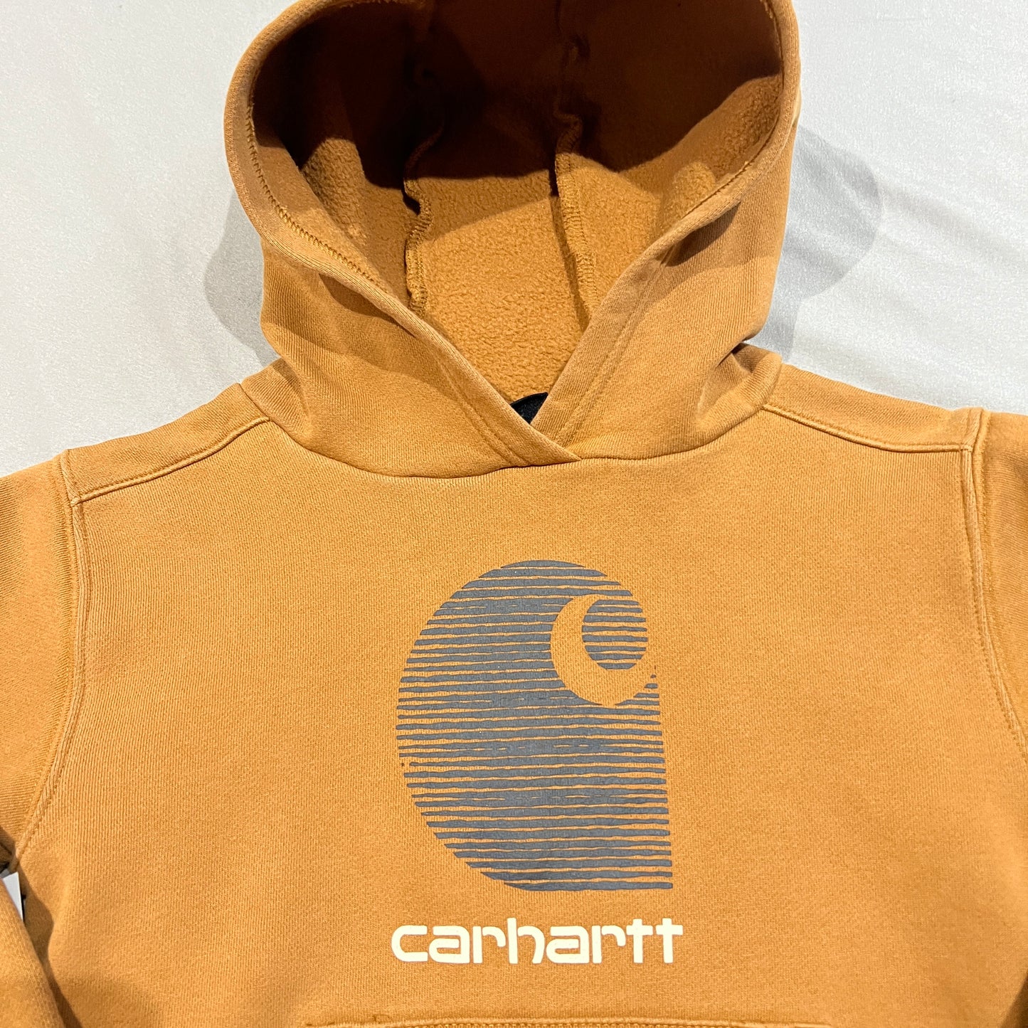 Carhartt Hoodie Kids Youth Small Brown Sweatshirt 8-10