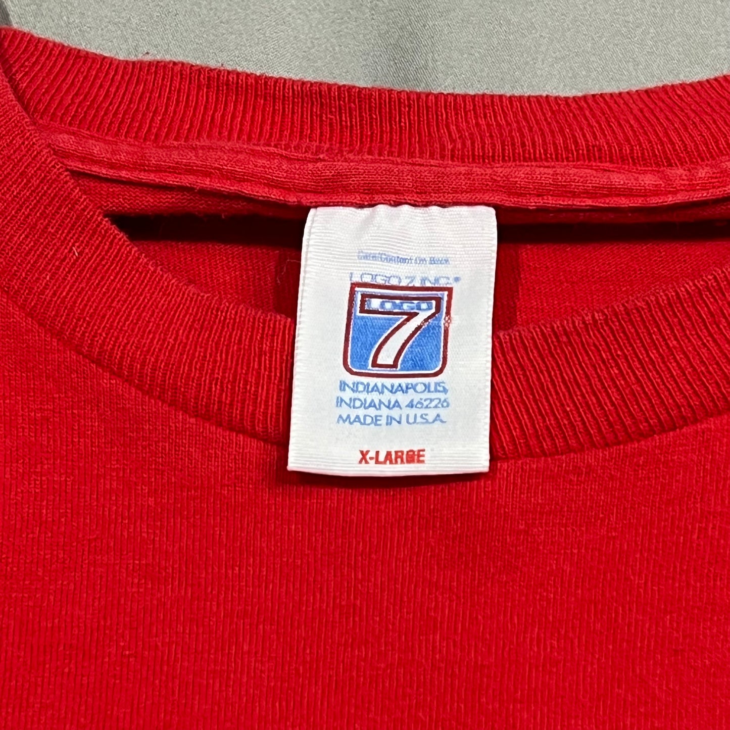 Vintage 1993 Chicago Bulls Shirt Mens XL Logo 7 Red Short Sleeve NBA Finals 3-Peat