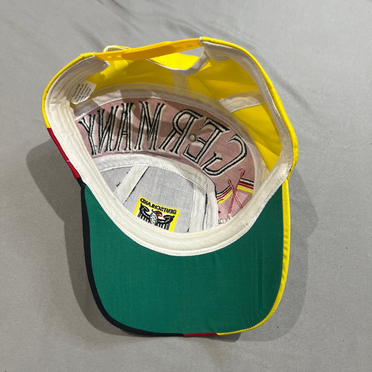 Vintage Deutschland Germany Snapback Hat Swirl Wrap Around