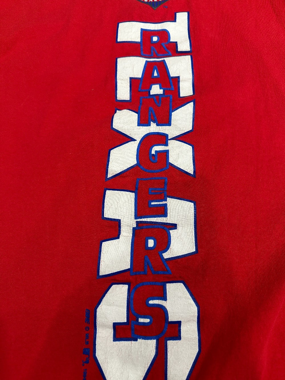 (Mens XL) Vintage 90s Bike Texas Rangers Red T-shirt|987