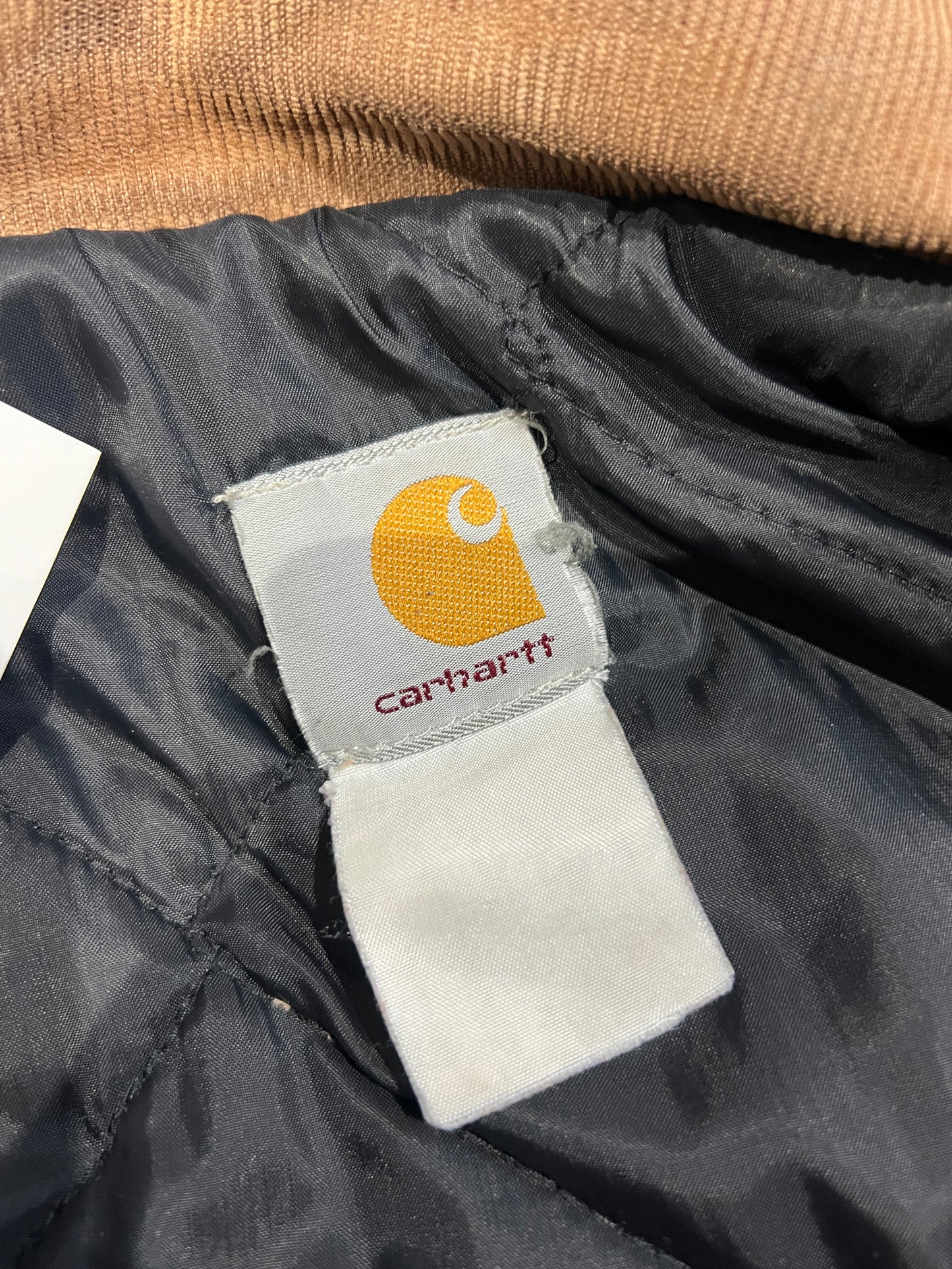 Vintage Carhartt Chore Jacket Mens Large Tan Brown Canvas