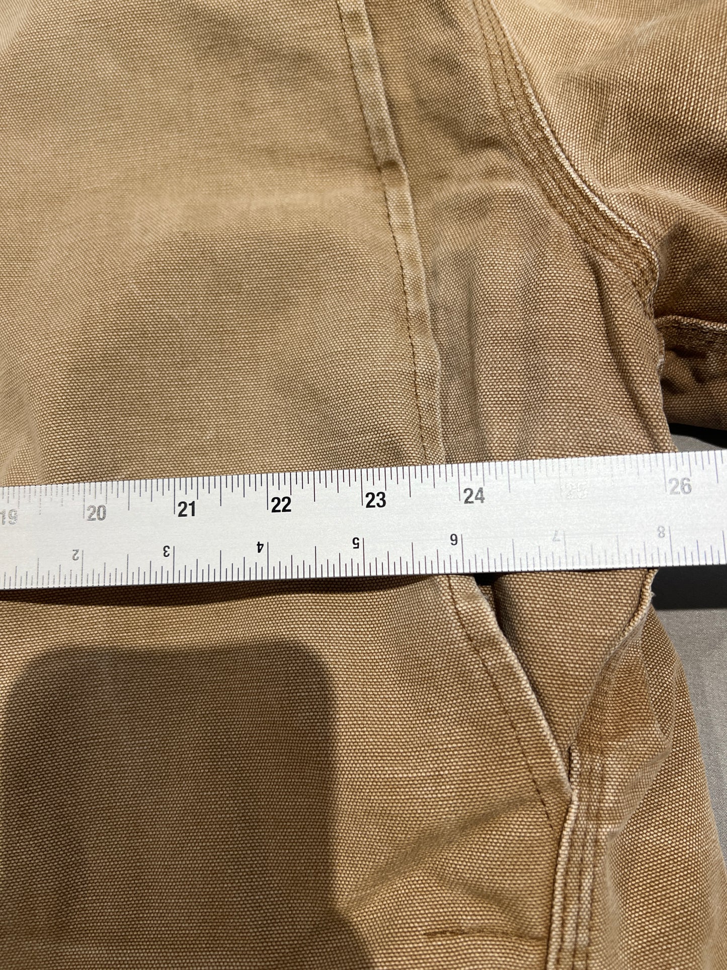 Vintage Carhartt Chore Jacket Mens Large Tan Brown Canvas