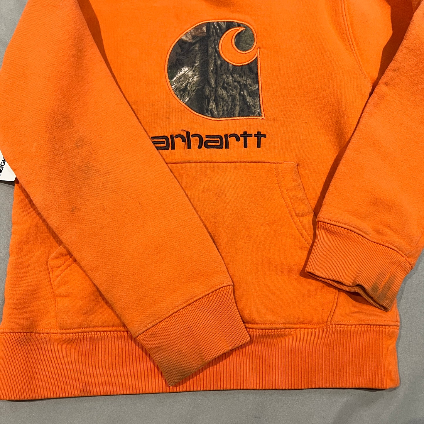Carhartt Hoodie Kids Youth Small Orange 8-10 Sweatshirt