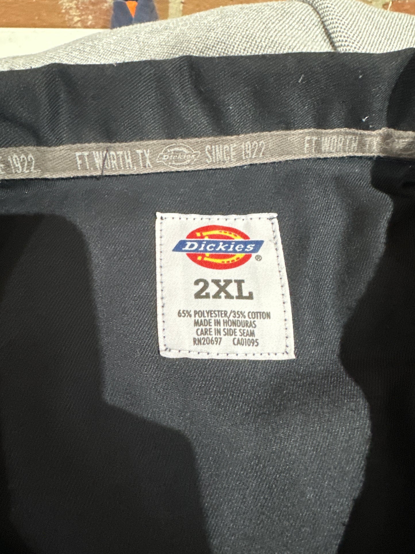 (Mens 2X) Dickies Black Button-Up Shirt 007