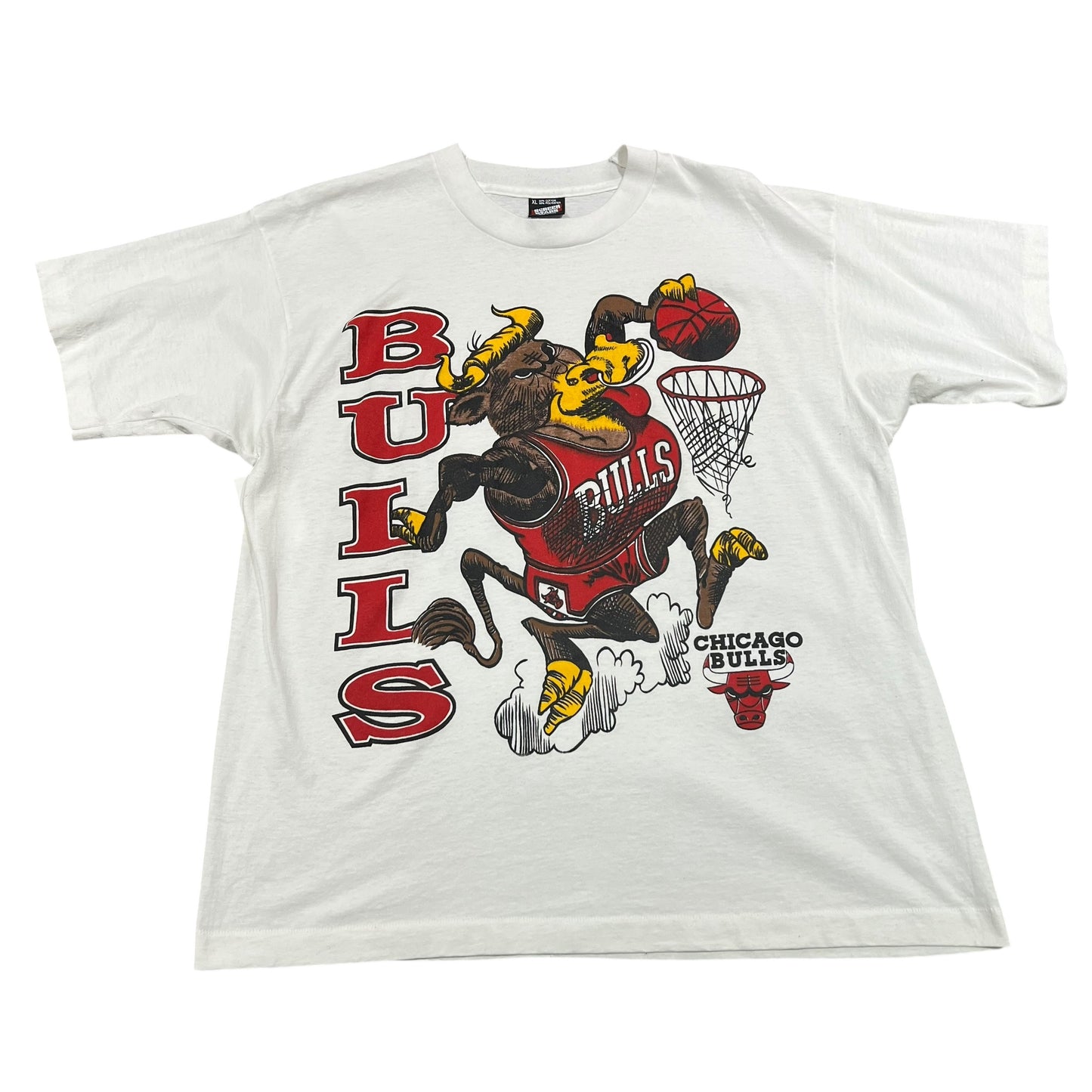 Vintage 90's Chicago Bulls Shirt Womans XL Benny the Bull Dunking