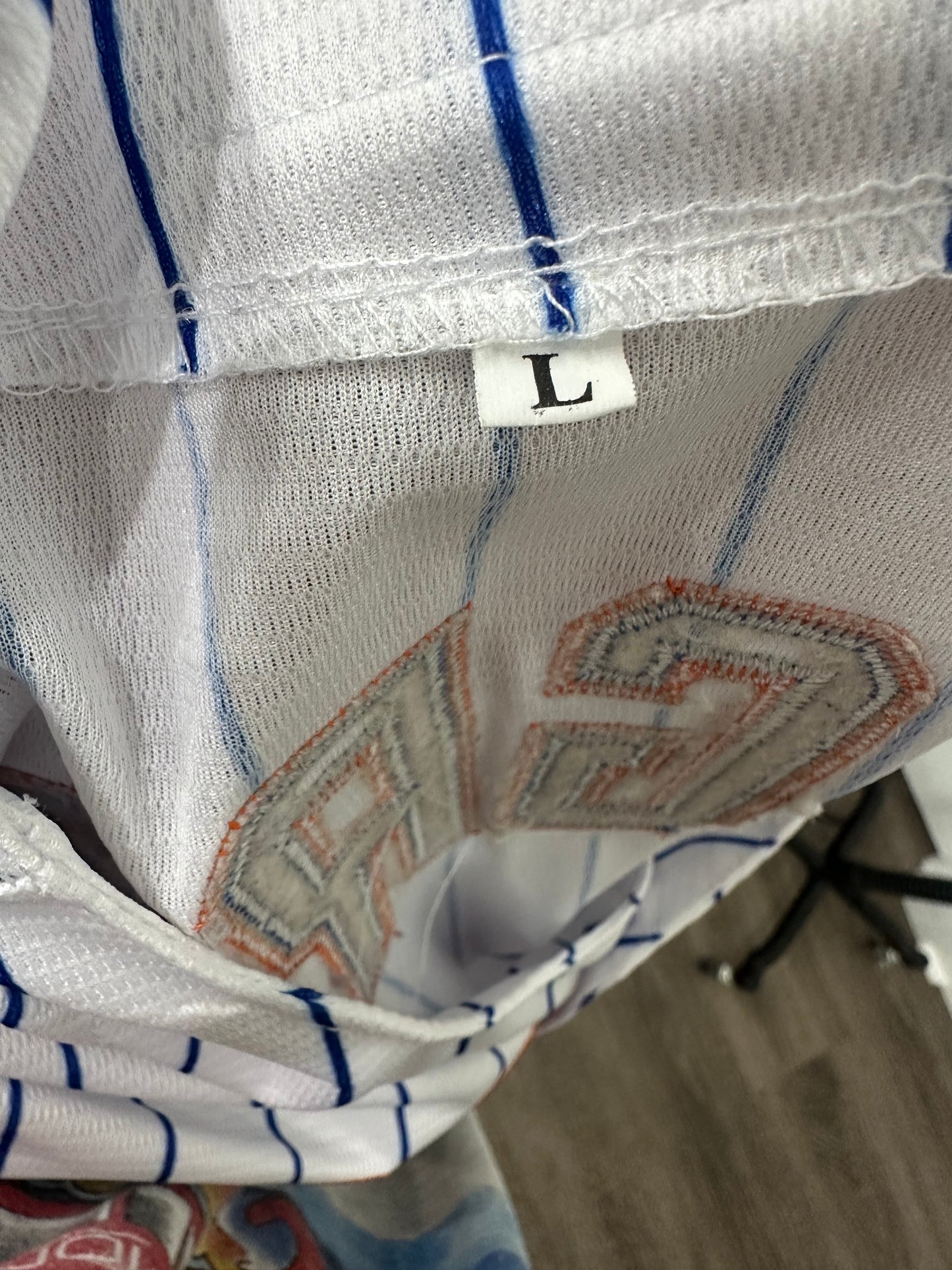 (Mens Large) MLB New York Mets 'Jacob DeGrom' Jersey 007