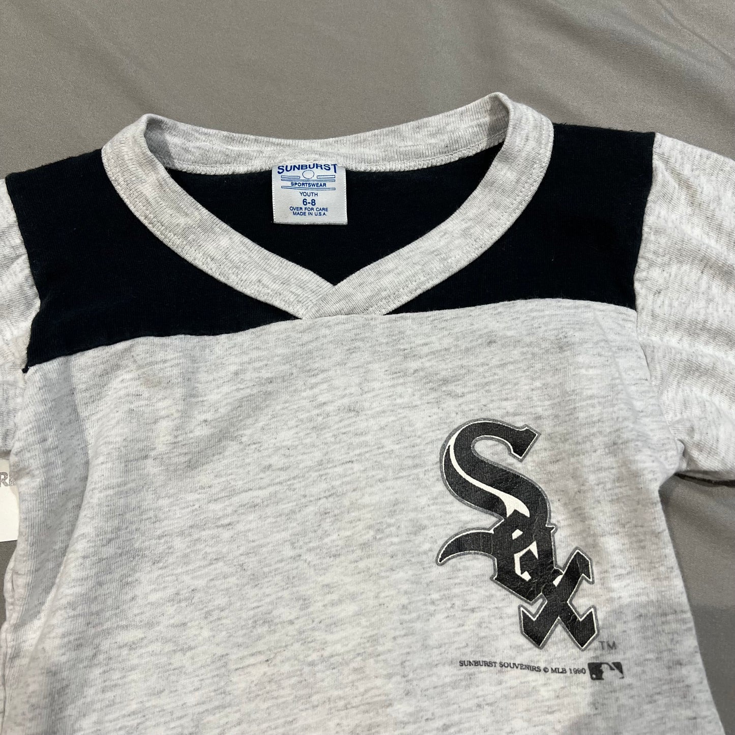 Vintage 1990 Chicago White Sox Shirt Kids Youth 6-8 Short Sleeve MLB