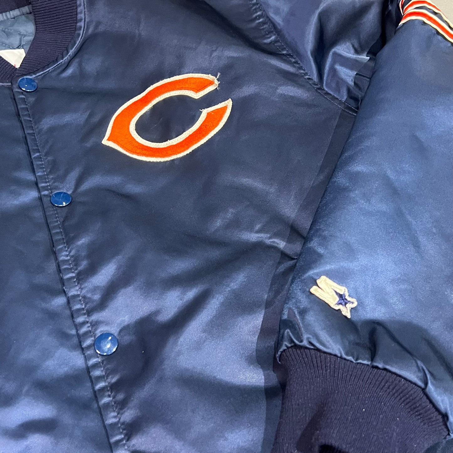 (Mens Medium) 90s Chicago Bears Satin Jacket