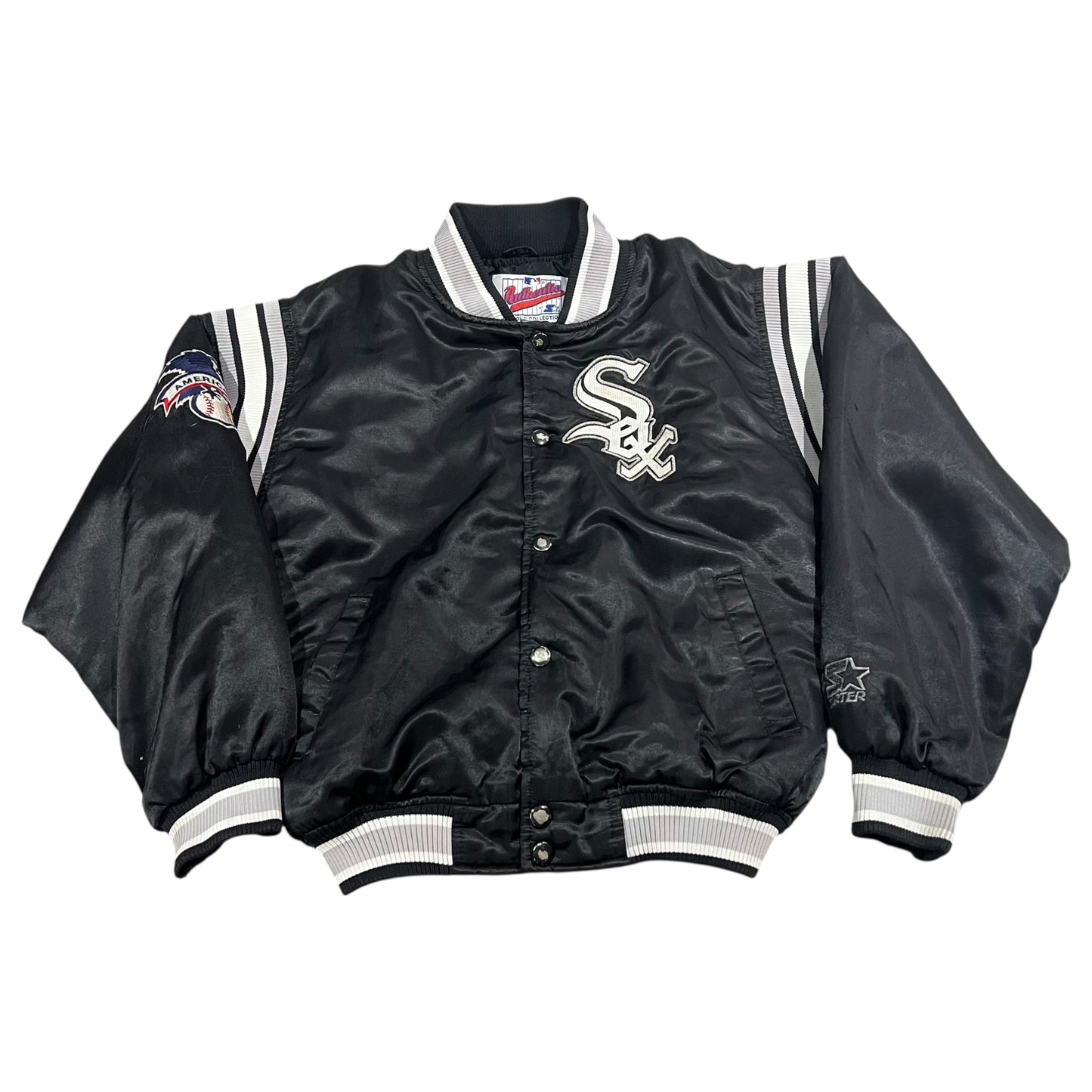 Vintage 90's Chicago White Sox Satin Jacket Womans Medium