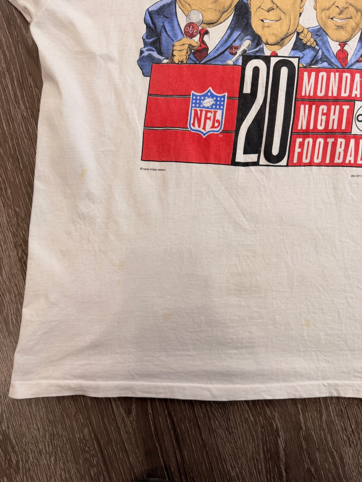 (Men XL) 90s Monday Night Football NFL Cariacture Shirt