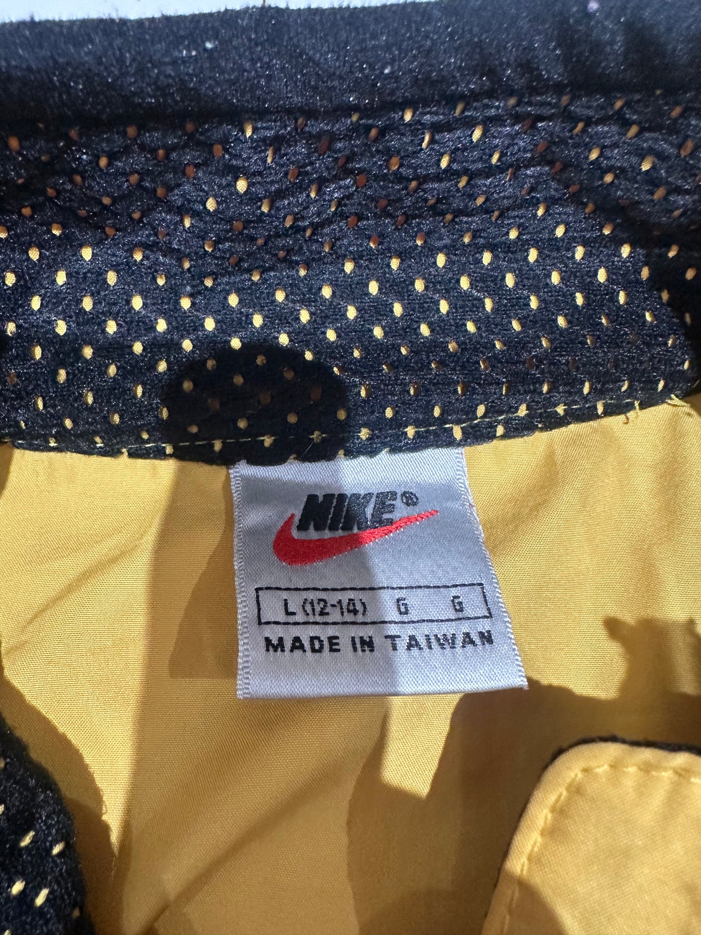 (Mens Large) 90s Nike Yellow Zip-Up Vest 007