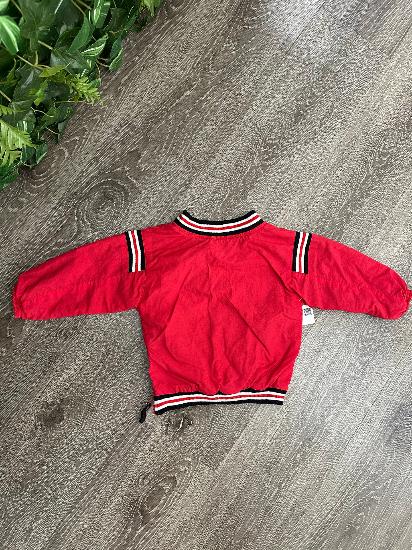 (Kids 2T) 90s Chicago Blackhawks Windbreaker Jacket