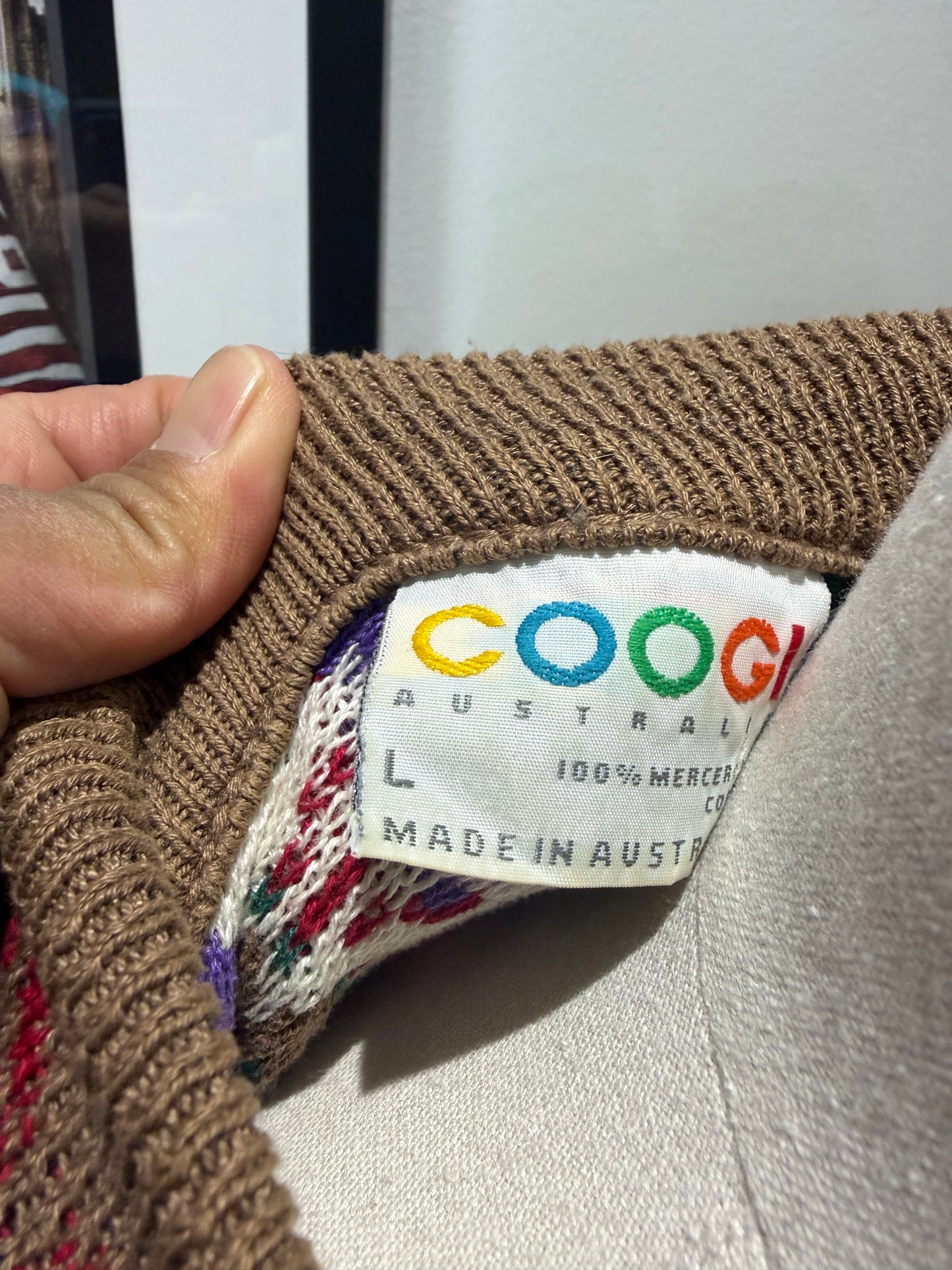(Mens Large) 90s Coogi 3D Knit Sweater