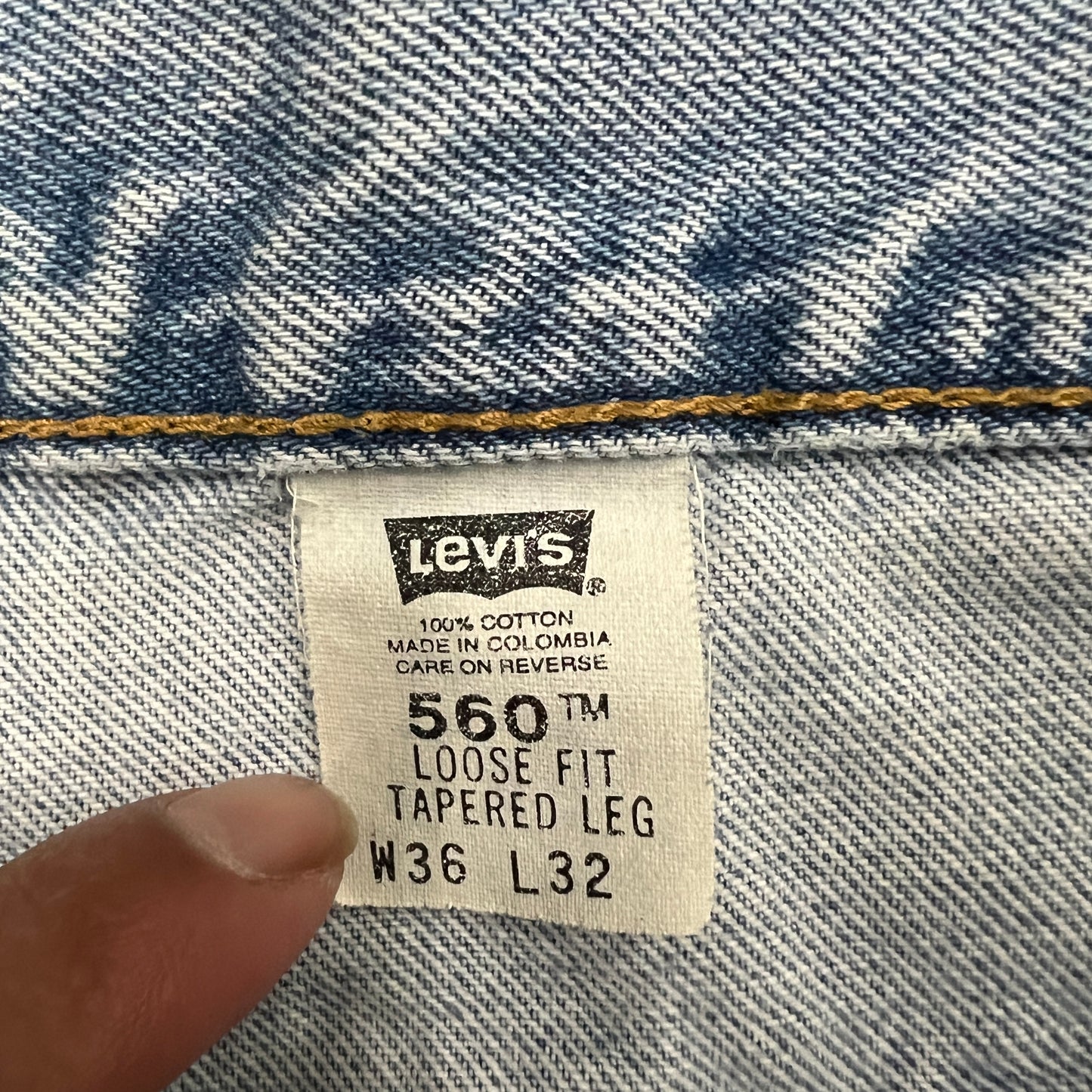 (Mens 36x32) Levis 560 Blue Denim Jeans