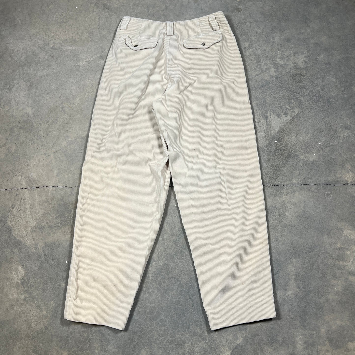 (Womans 8) Corduroy White Pants