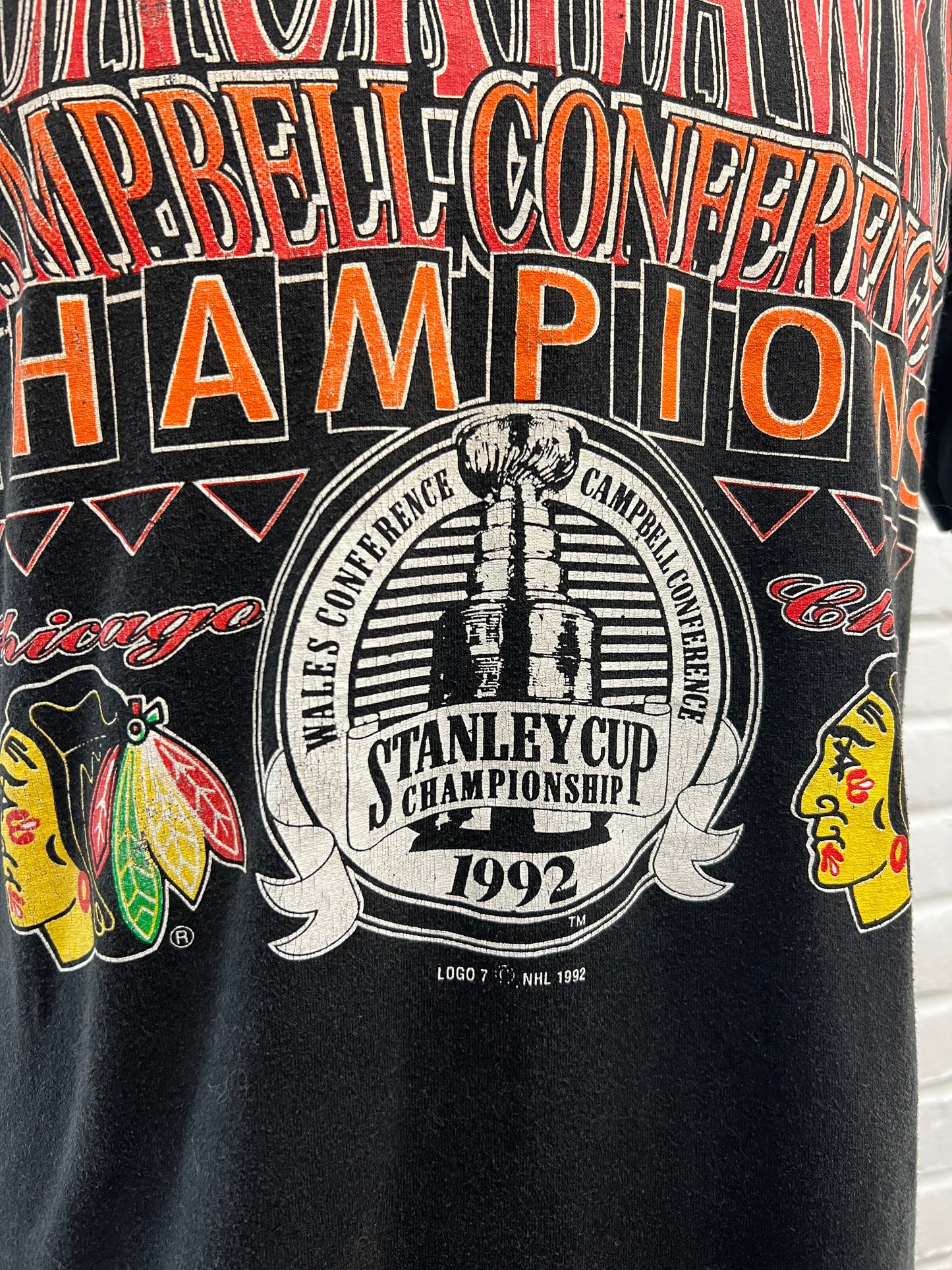 (Mens Large) 1992 Chicago Blackhawks Shirt