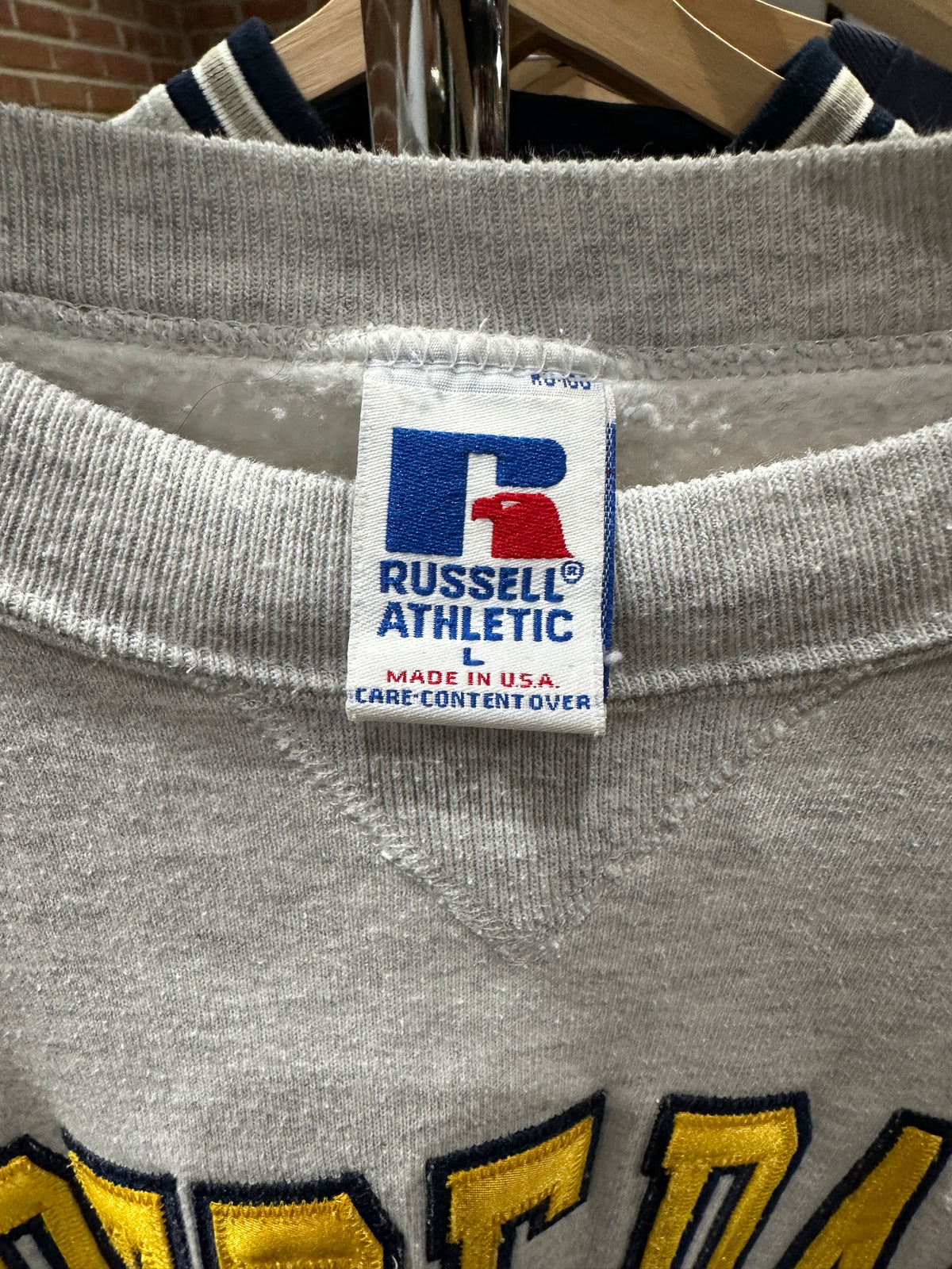 (Mens Large) 90s Notre Dame Spell-Out Sweater 007
