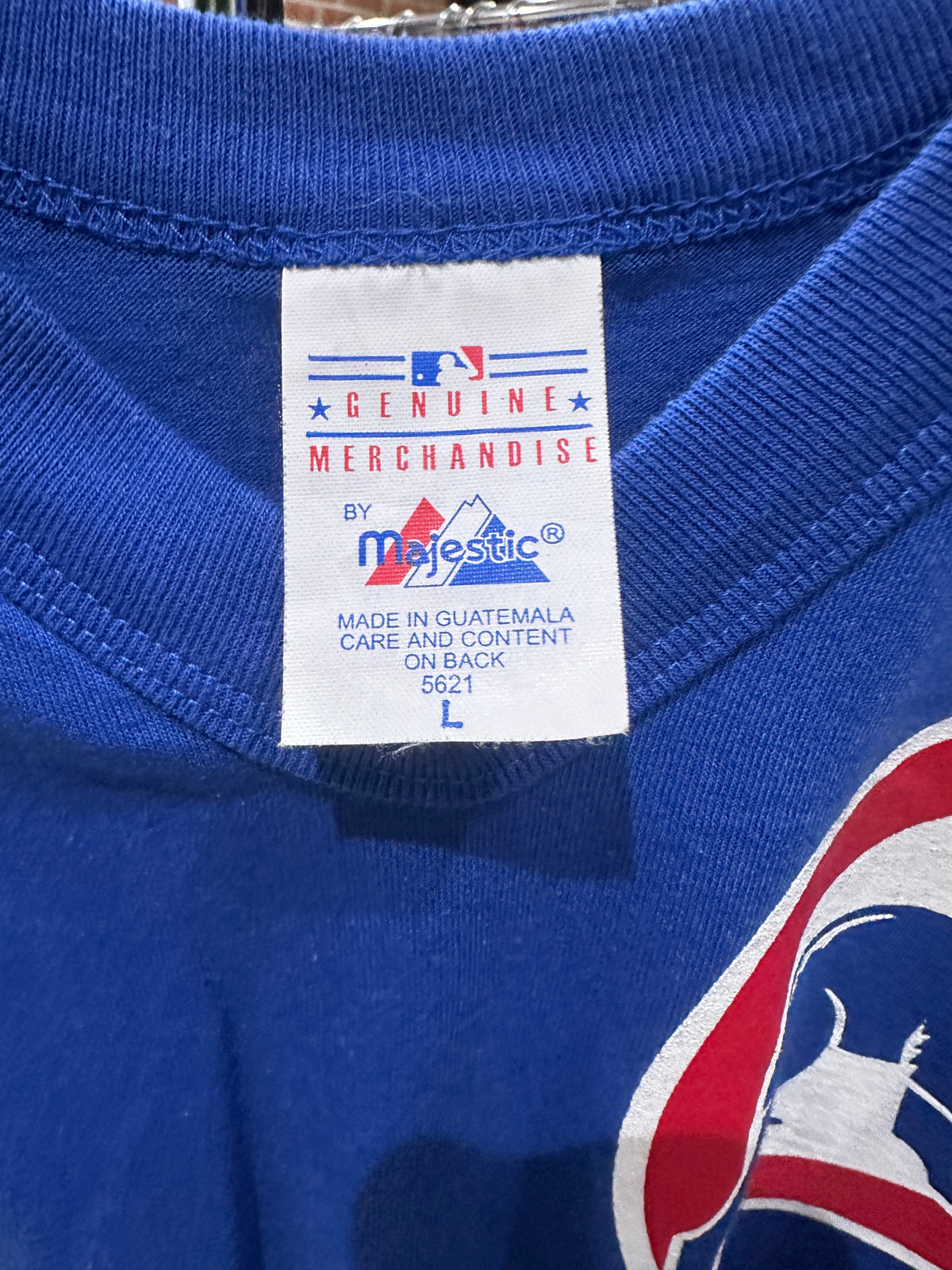 (Womens Large) MLB Chicago Cubs 'Hot Dog Lady' Shirt 007
