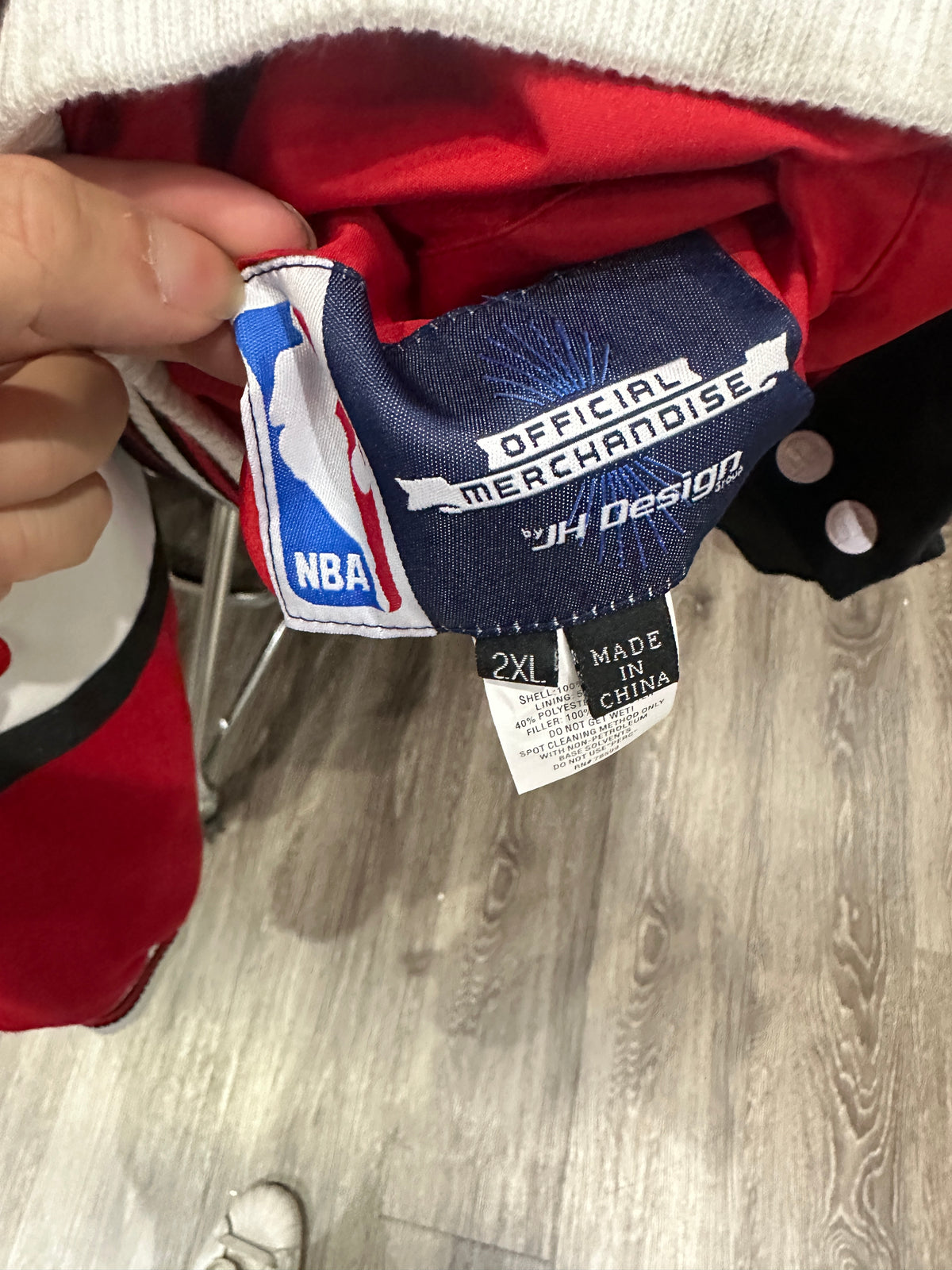(Mens 2X) NBA Chicago Bulls Reversible Spell-Out Varsity Jacket