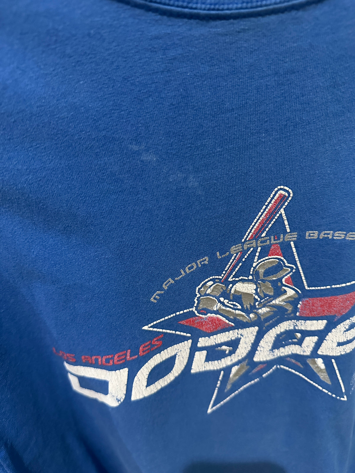 (Mens Large) 2004 Los Angeles Dodgers Spell-Out Shirt 007