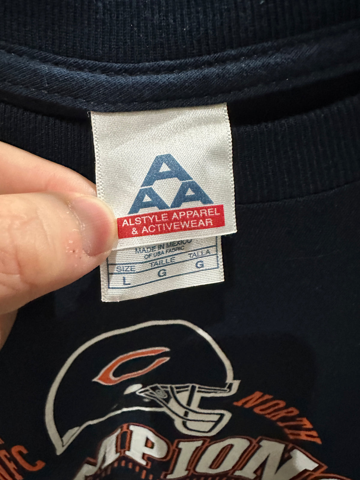 (Mens Large) 2006 Chicago Bears NFC Champs Long-Sleeve Shirt 007