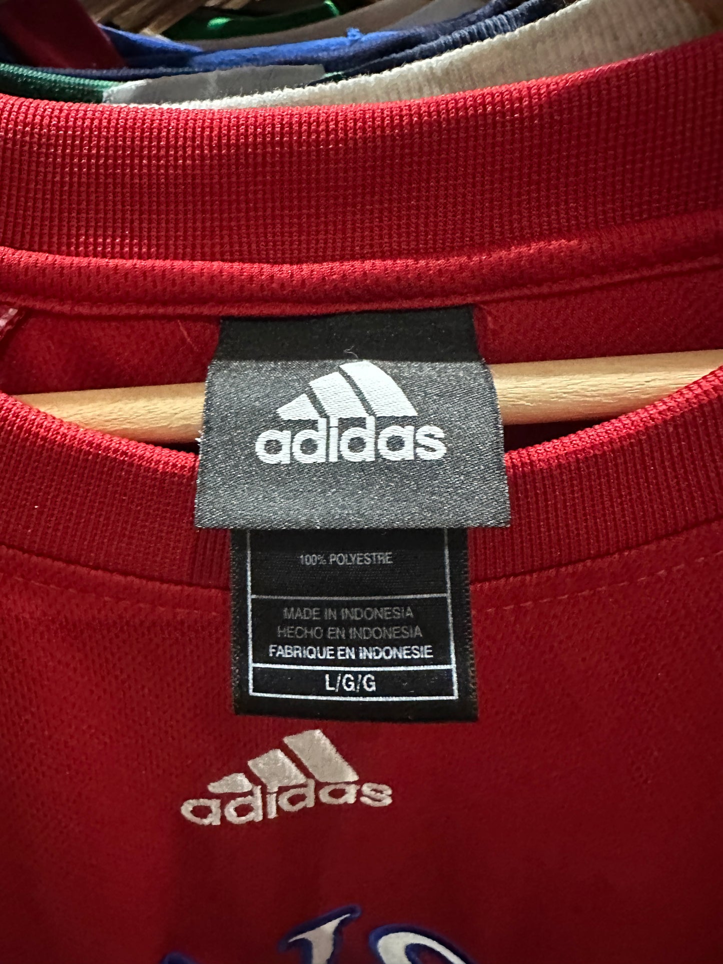 (Mens Large) Adidas Kansas University Spell-Out Shirt