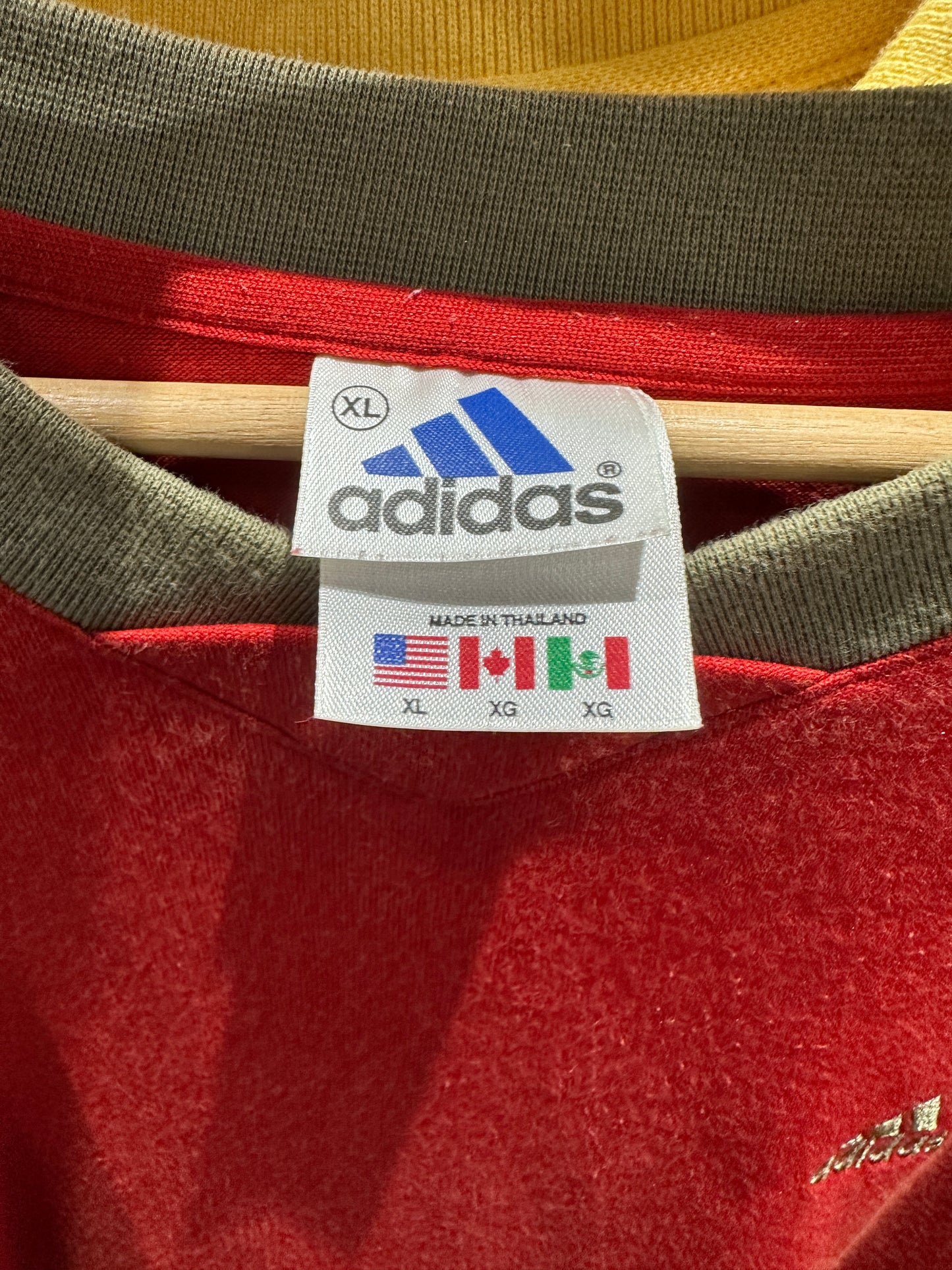 (Mens XL) 90s Adidas Orange Shirt