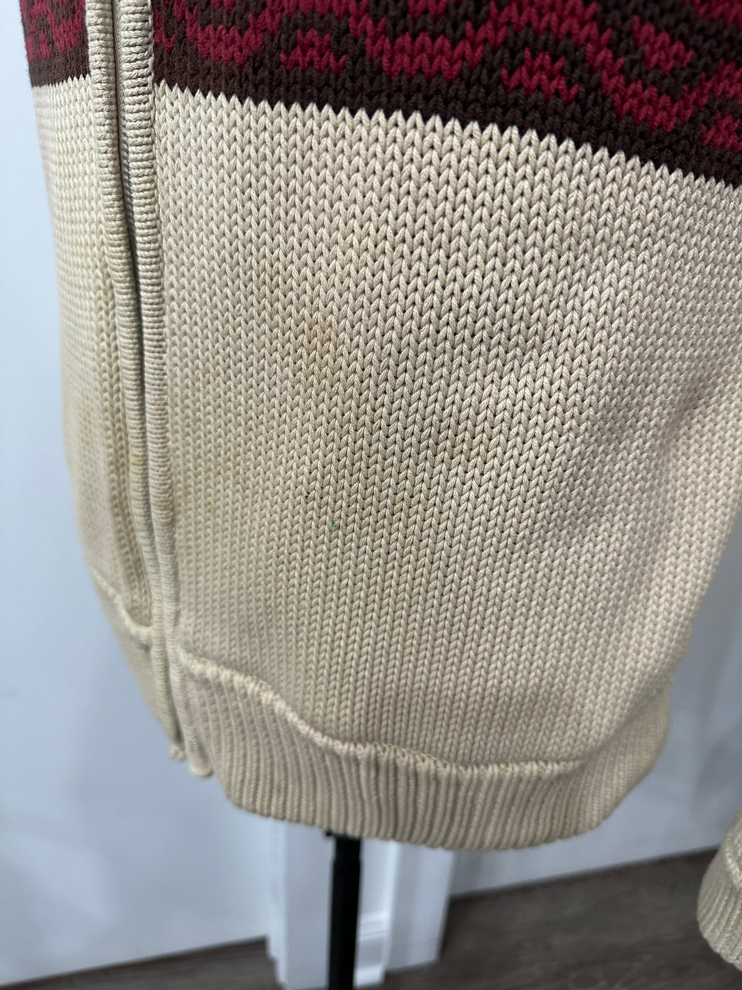 (Mens Medium) St. John Bays Beige Knit Sweater