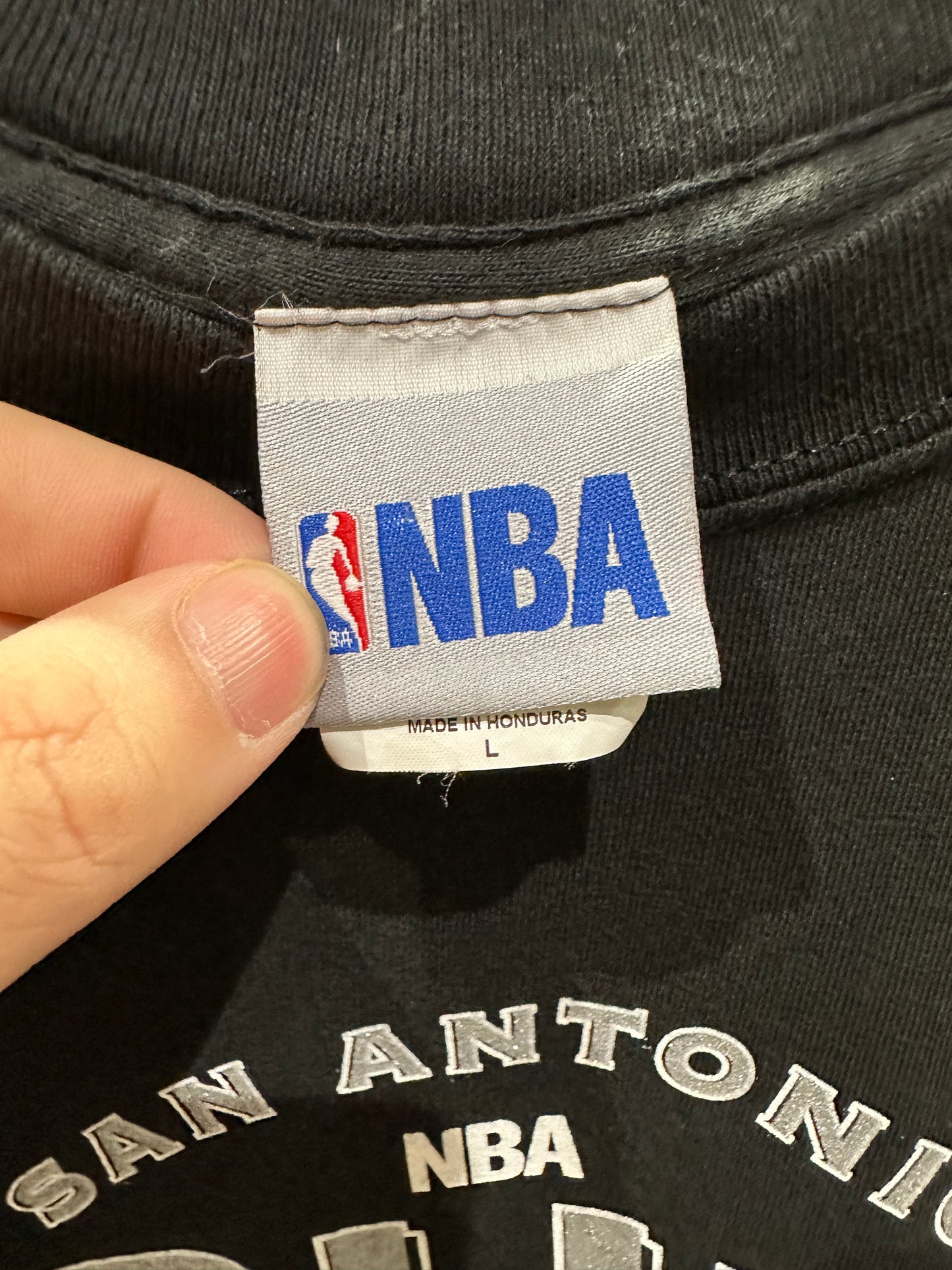 (Mens Large) NBA San Antonio Spurs Spell-Out Shirt 007