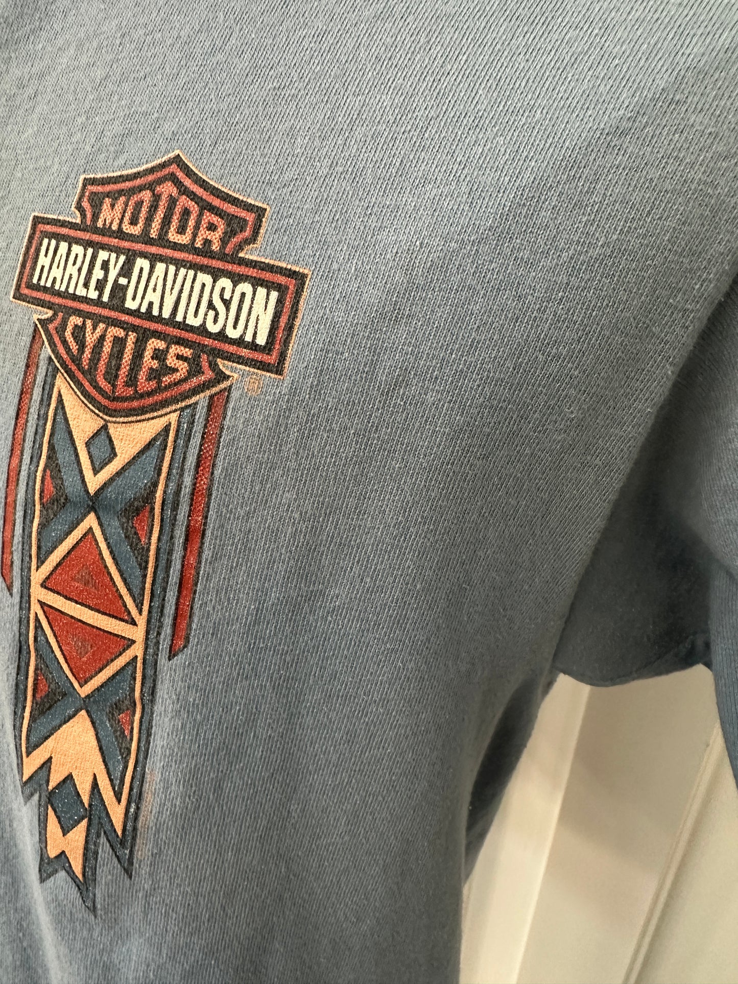 (Mens Medium) 90s Harley Davidson Henley Shirt