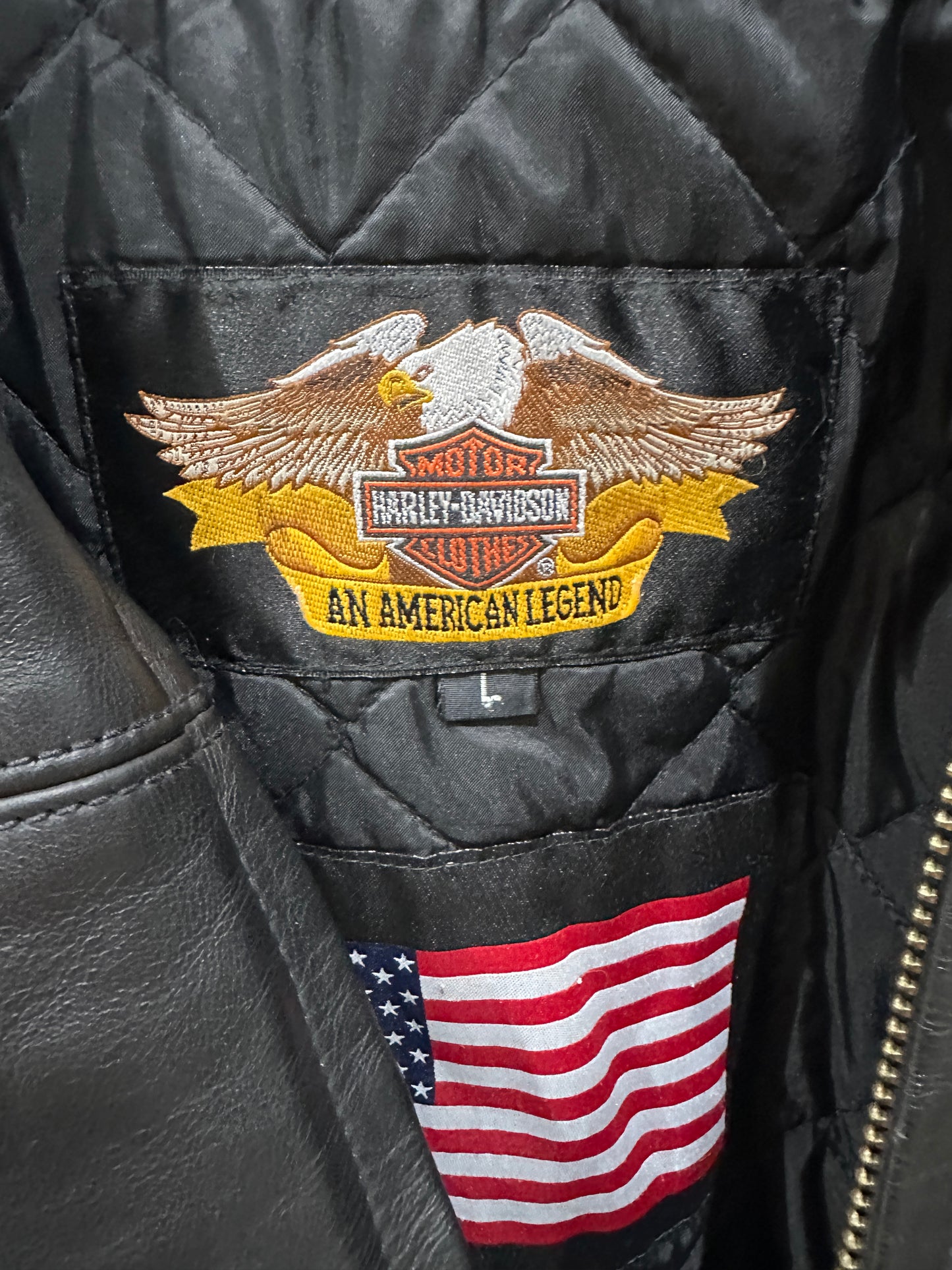 (Mens Large) Harley Davidson 'Willie G' Leather Jacket 007