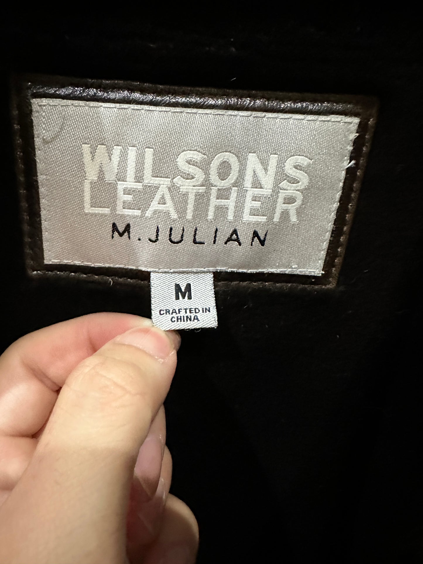 (Mens Medium) Wilson Leathers Brown Leather jacket