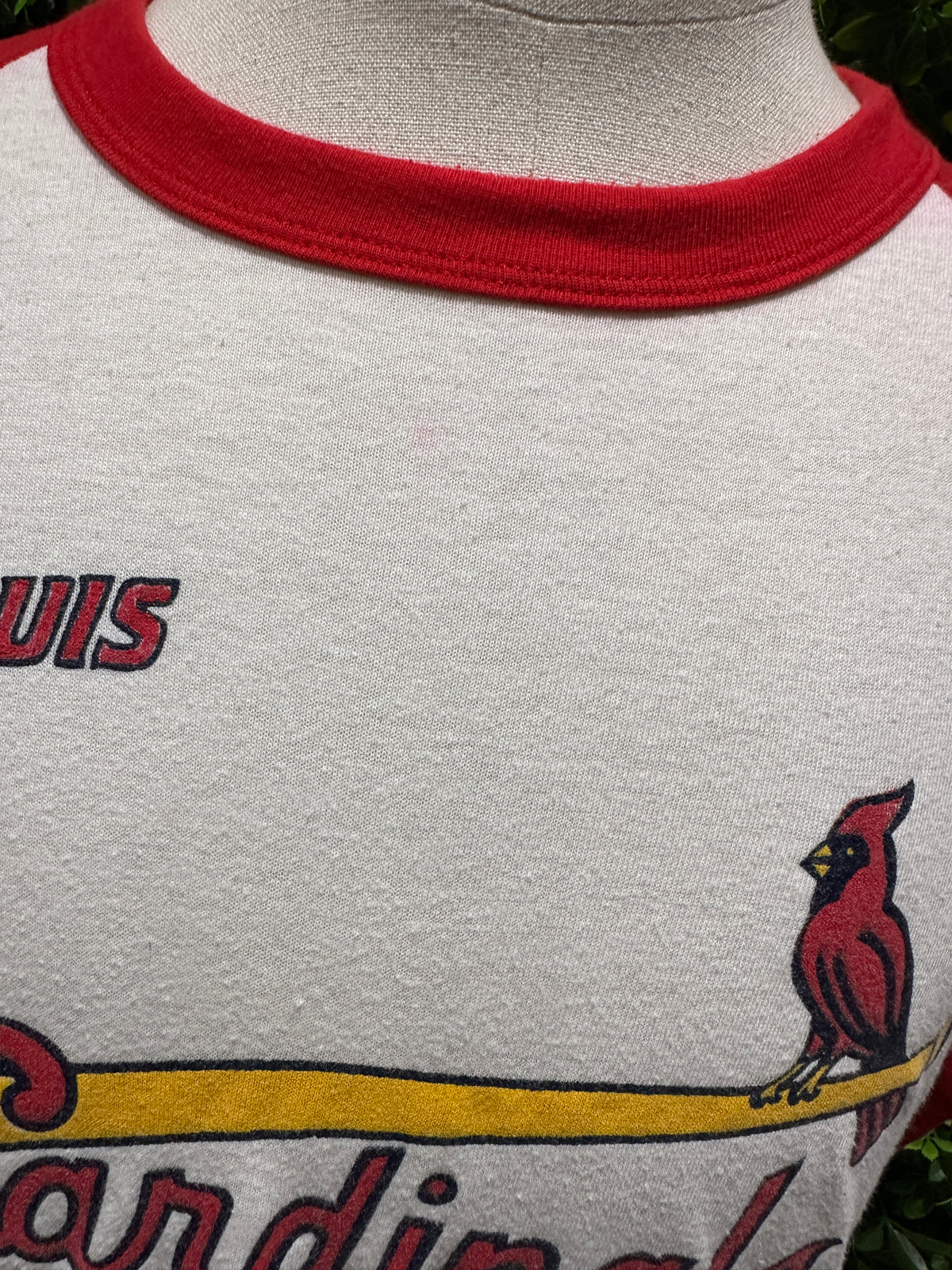 (Womens Large) 90s St.Louis Cardinals Quarter-Sleeve Shirt