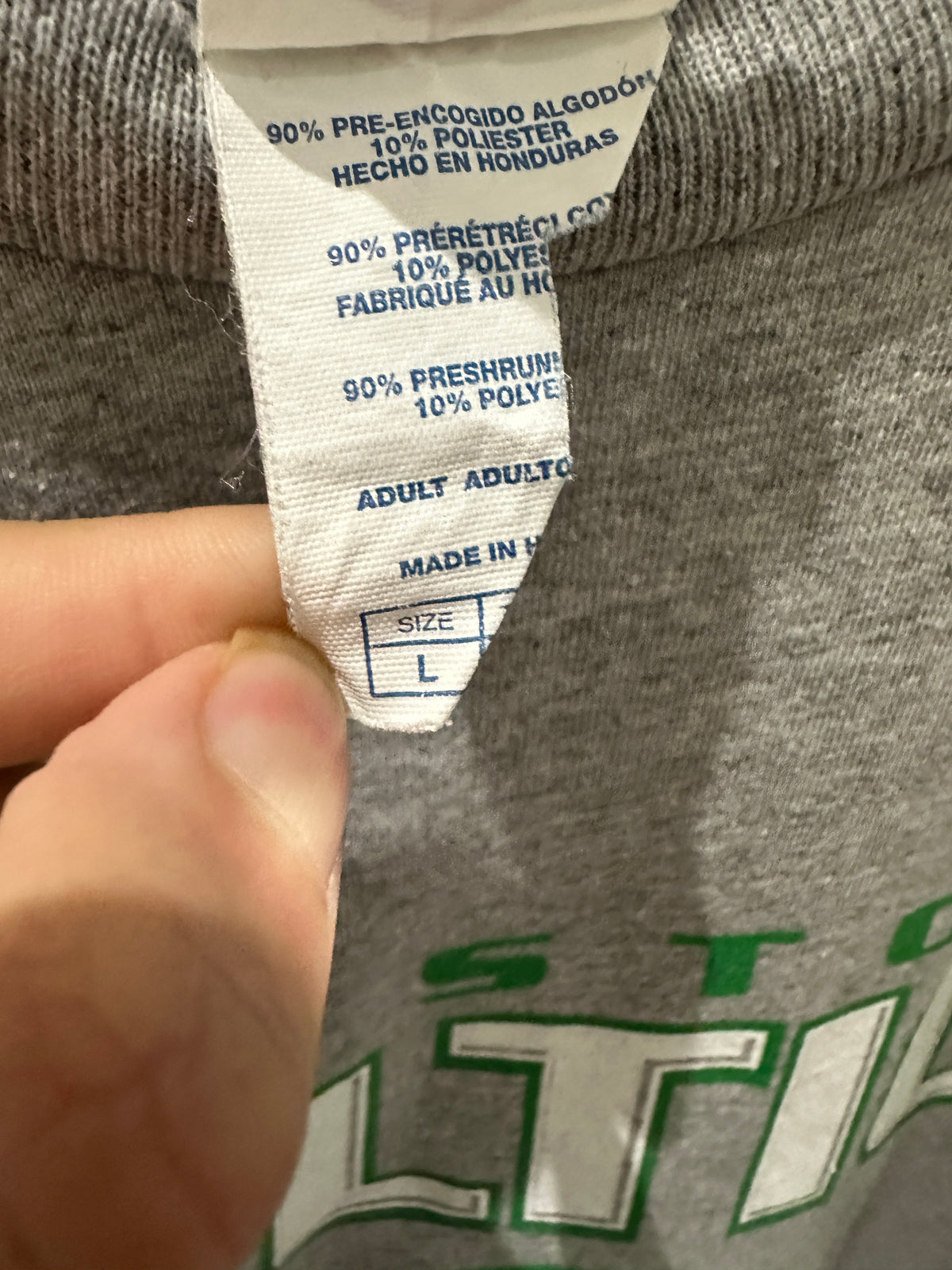 (Mens Large) NBA Boston Celtics Spell-Out Shirt 007