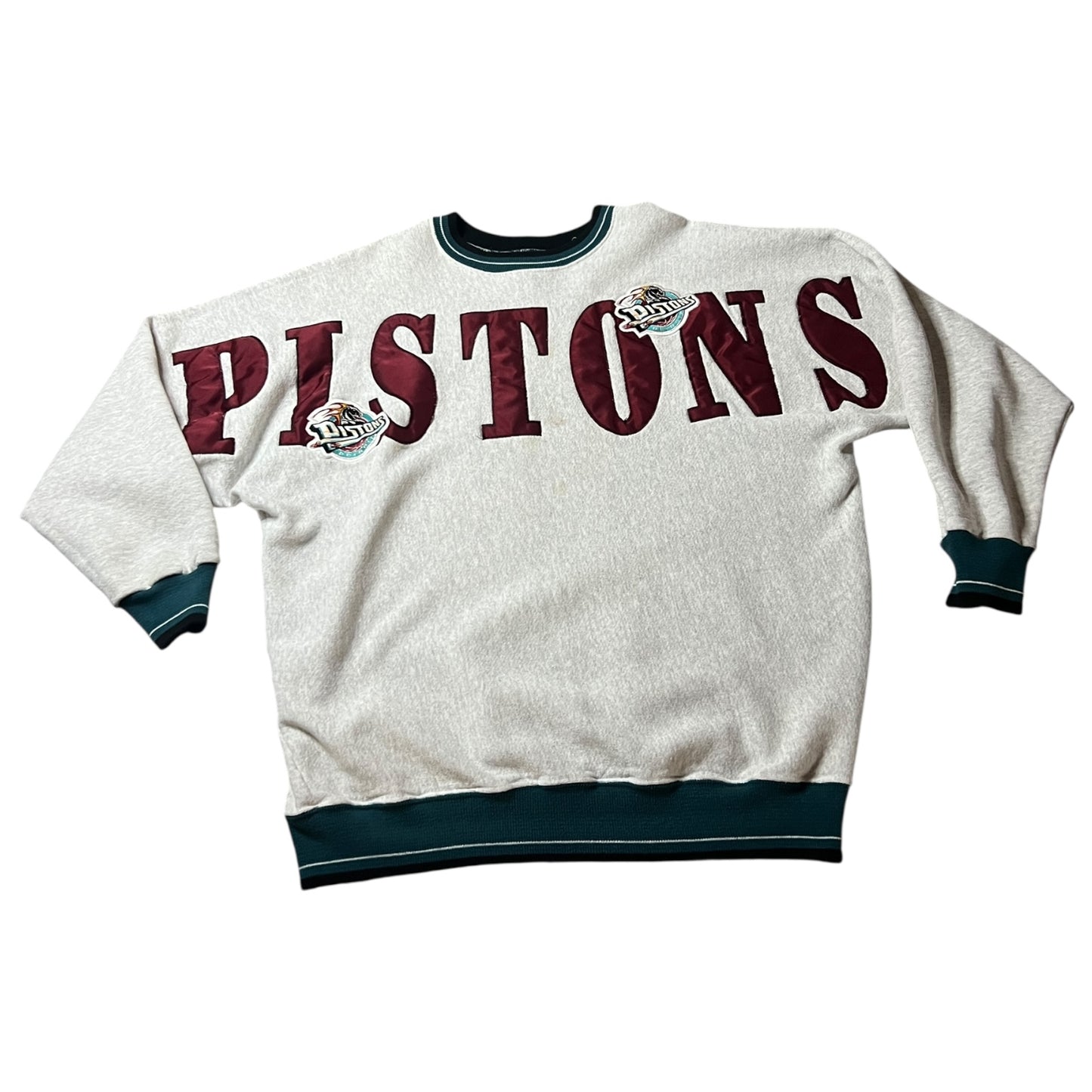 (Mens Large) 90s Detroit Pistons Spell Out Sweater