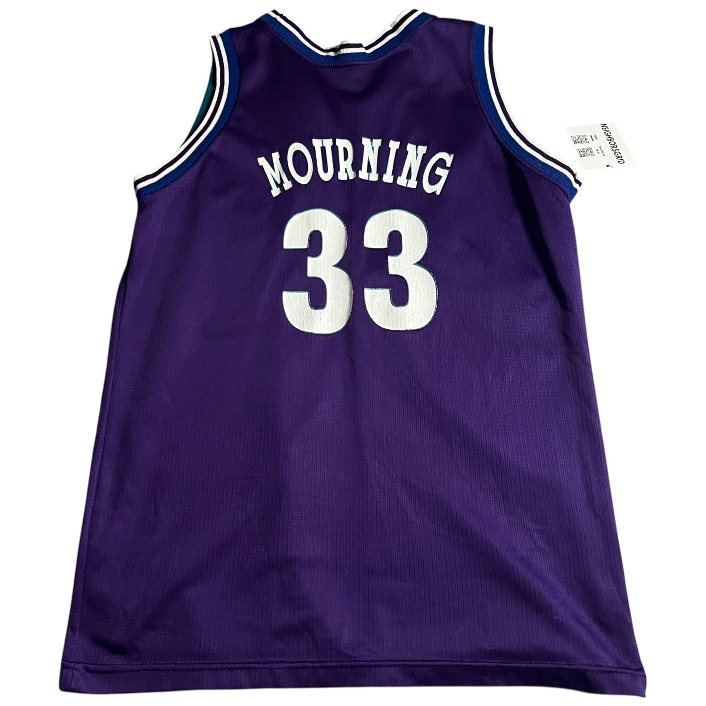 (Kids Large) Alonzo Mourning Charlotte Hornets Jersey