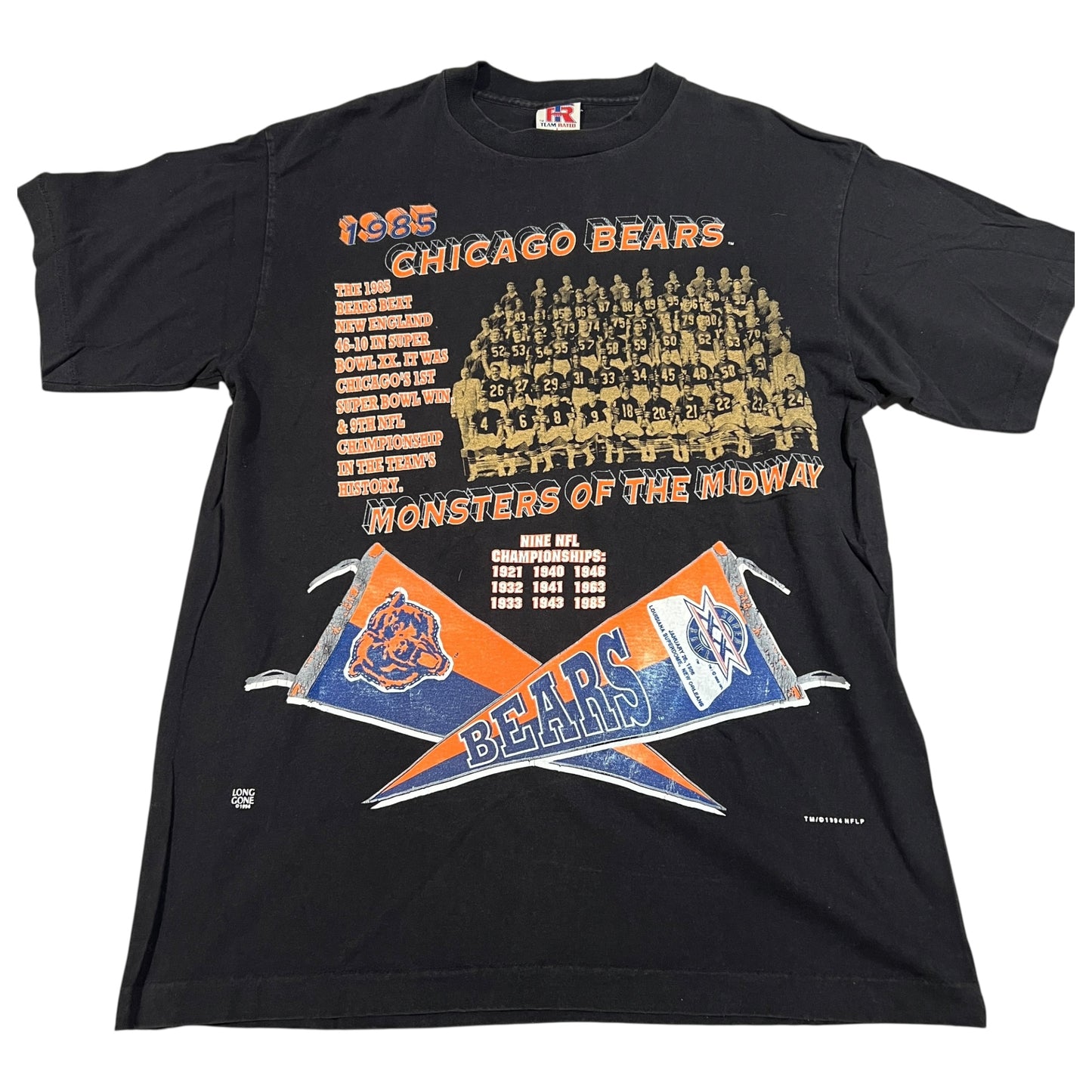(Mens Large) 1985 Chicago Bears Roster Shirt