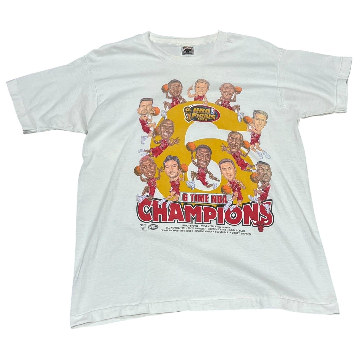 (Mens Large) 1998 Bulls Caricature Shirt