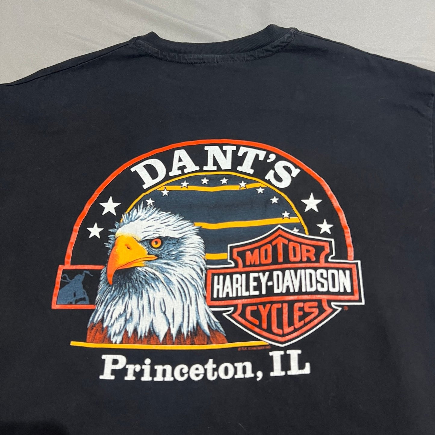 Vintage 90's Harley Davidson Pocket Shirt Womens XL Shore Sleeve Black Princeton