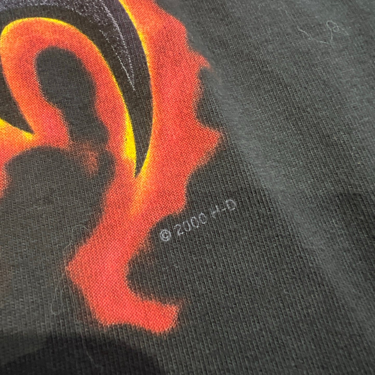 Vintage 2000 Harley Davidson Downtown Seattle Shirt Mens Large Flames Black