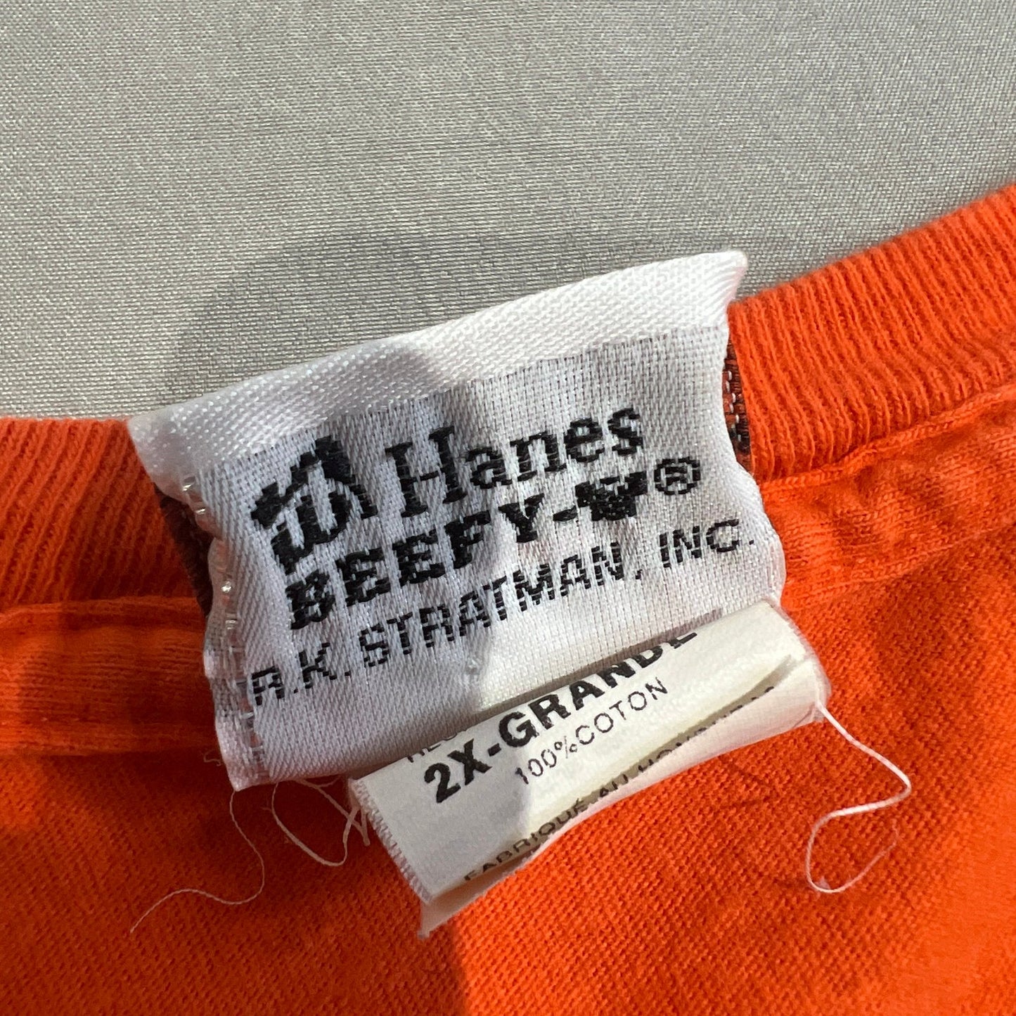 Harley Davidson Hanes Vehicle City Flint Mens 2XL XXL Orange Short Sleeve