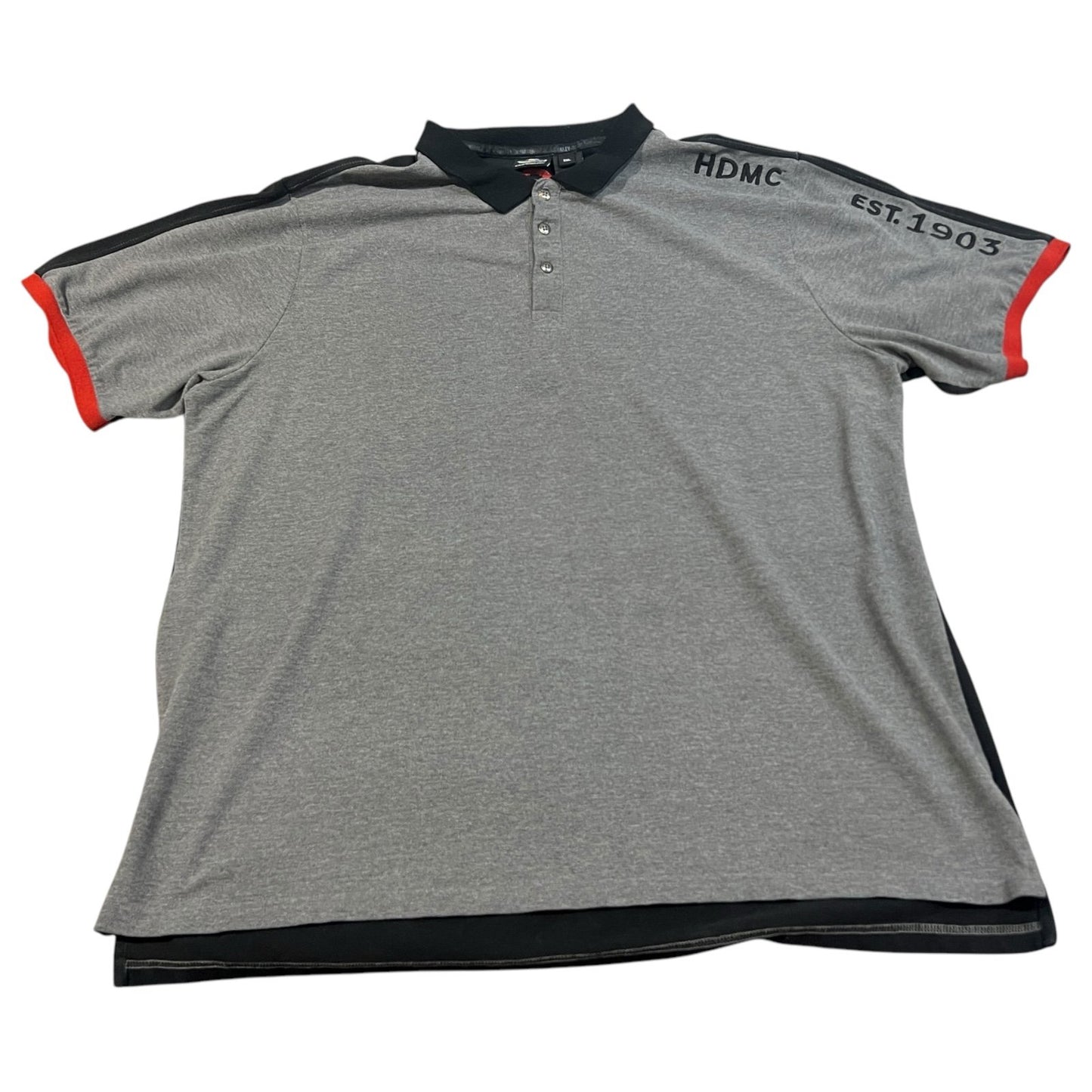 Harley Davidson Polo Shirt Mens 3XL XXXL Collared Gray Motorcycles Short Sleeve