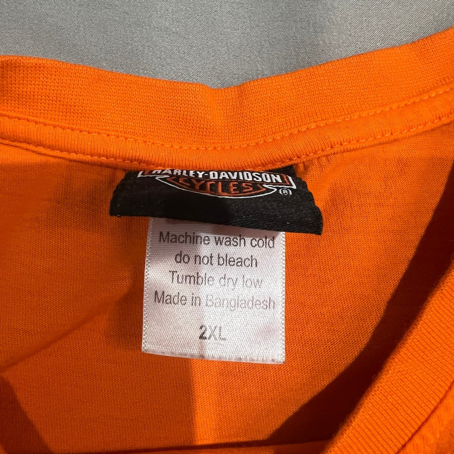 Harley Davidson Sleeveless Tank Top Shirt Womens 2XL XXL Glenwood Springs Orange