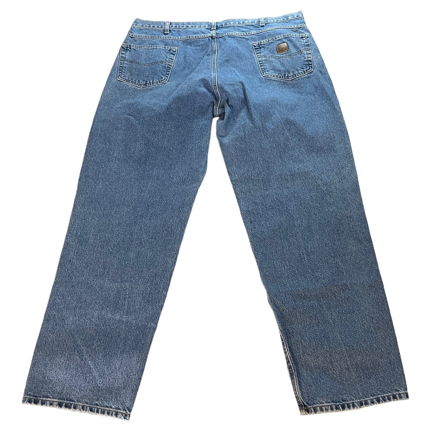 Carhartt Jeans Mens 44x34 Blue Denim B17 STW Relaxed Workwear Rugged Outdoors