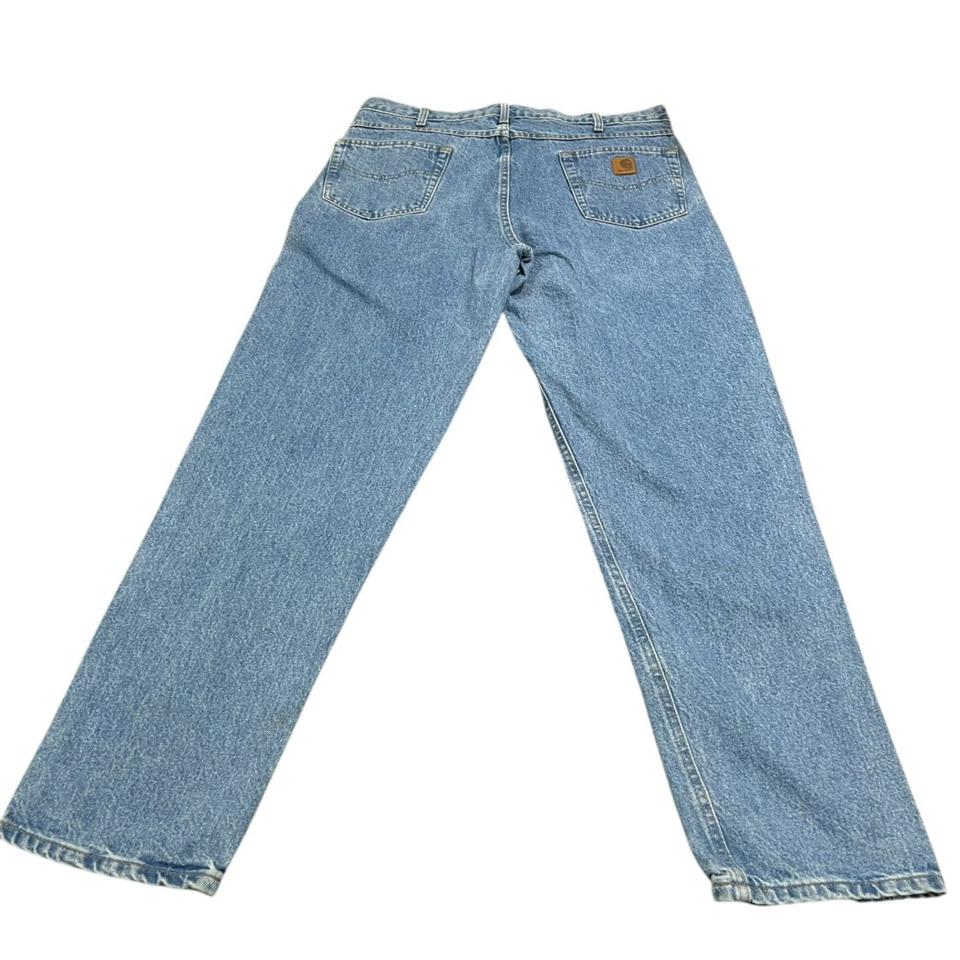 Carhartt Jeans Mens 38x34 Relaxed Fit Blue Pants Workwear B17 STW Denim