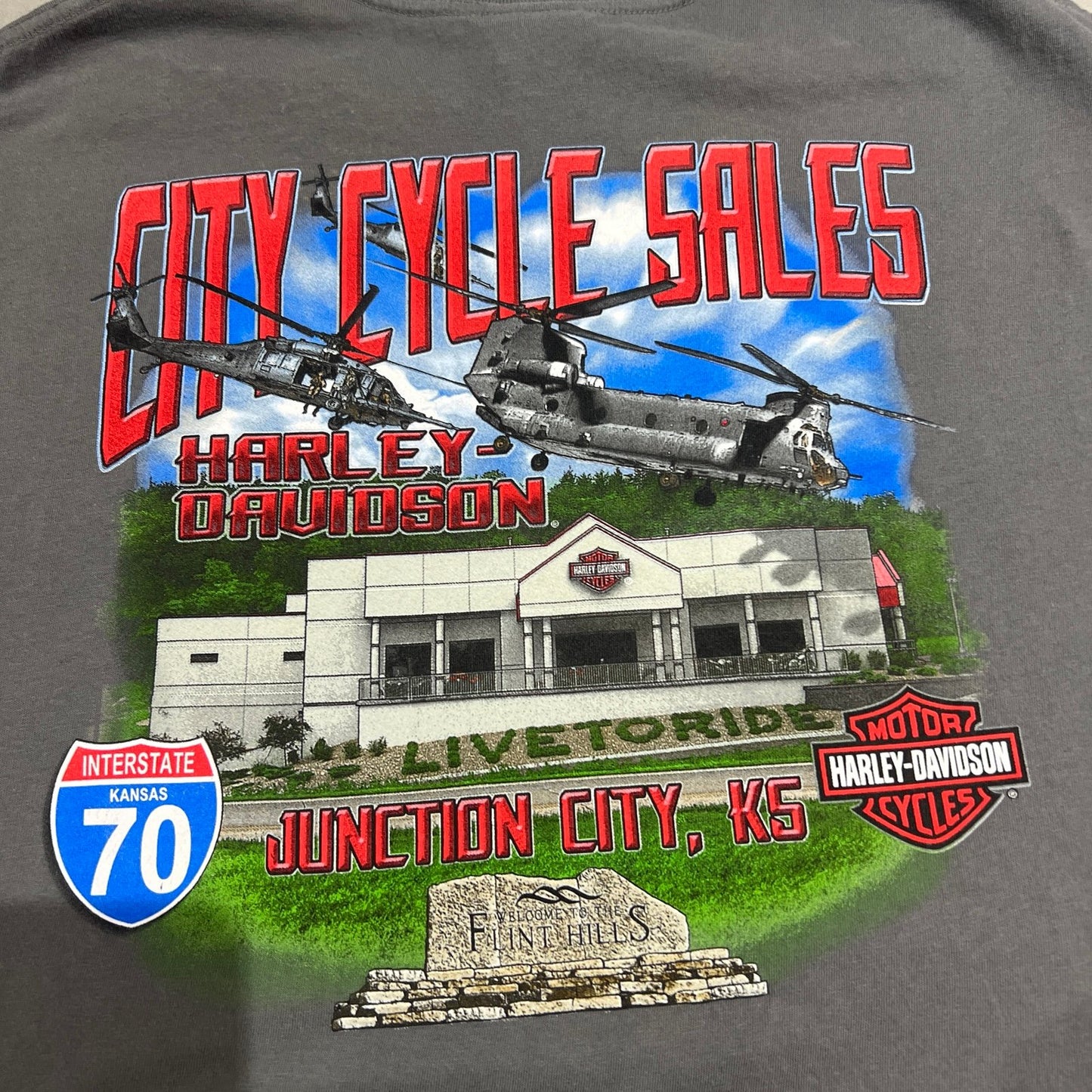 Harley Davidson Sleeveless Tank Top Shirt Mens 2XL XXL Junction City Gray