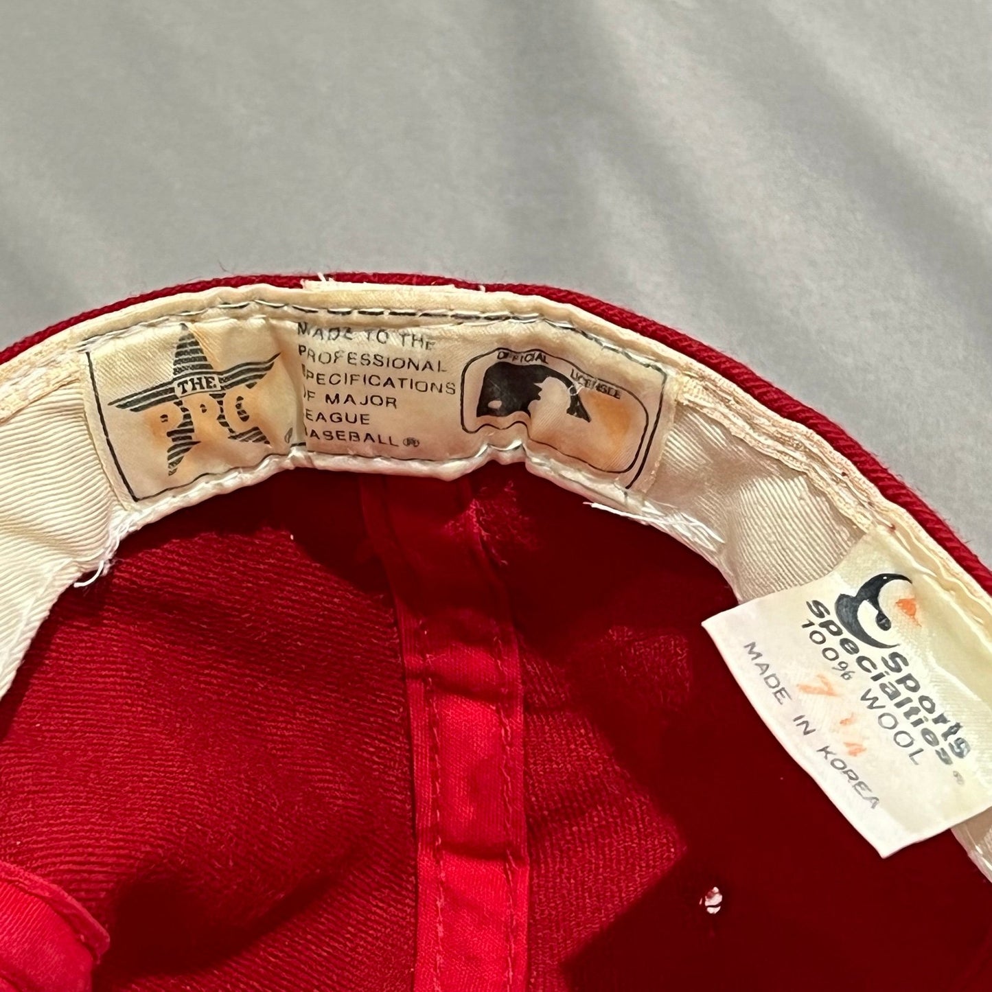 Vintage Sports Specialties Philadelphia Phillies Red 7 1/4 Fitted Hat Wool MLB