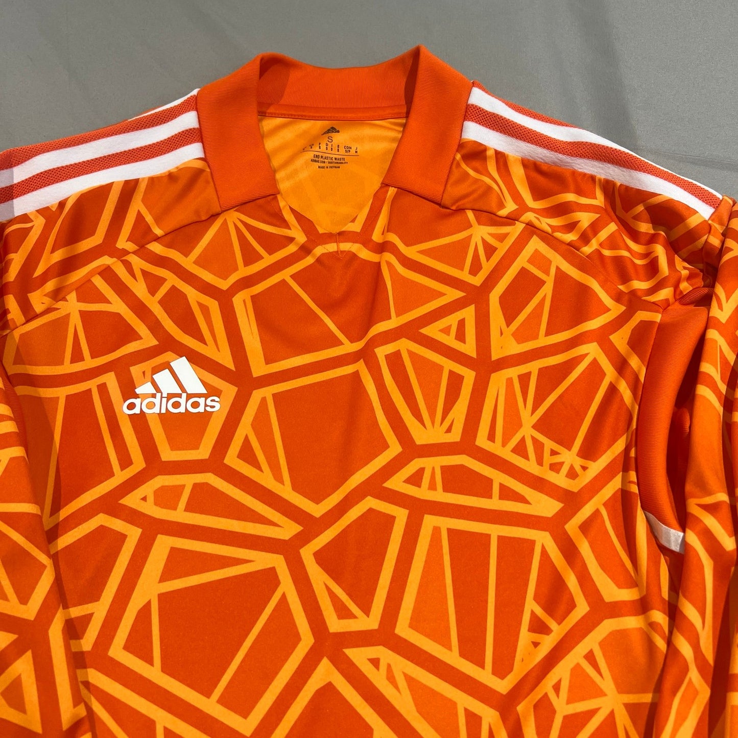 Adidas Condivo 22 Long Sleeve Goal Keeper Soccer Shirt Jersey Mens Small Orange