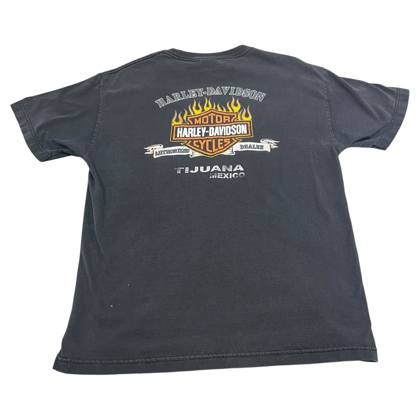 Harley Davidson Tijuana Mexico Shirt Mens Large Authorized Dealer Black